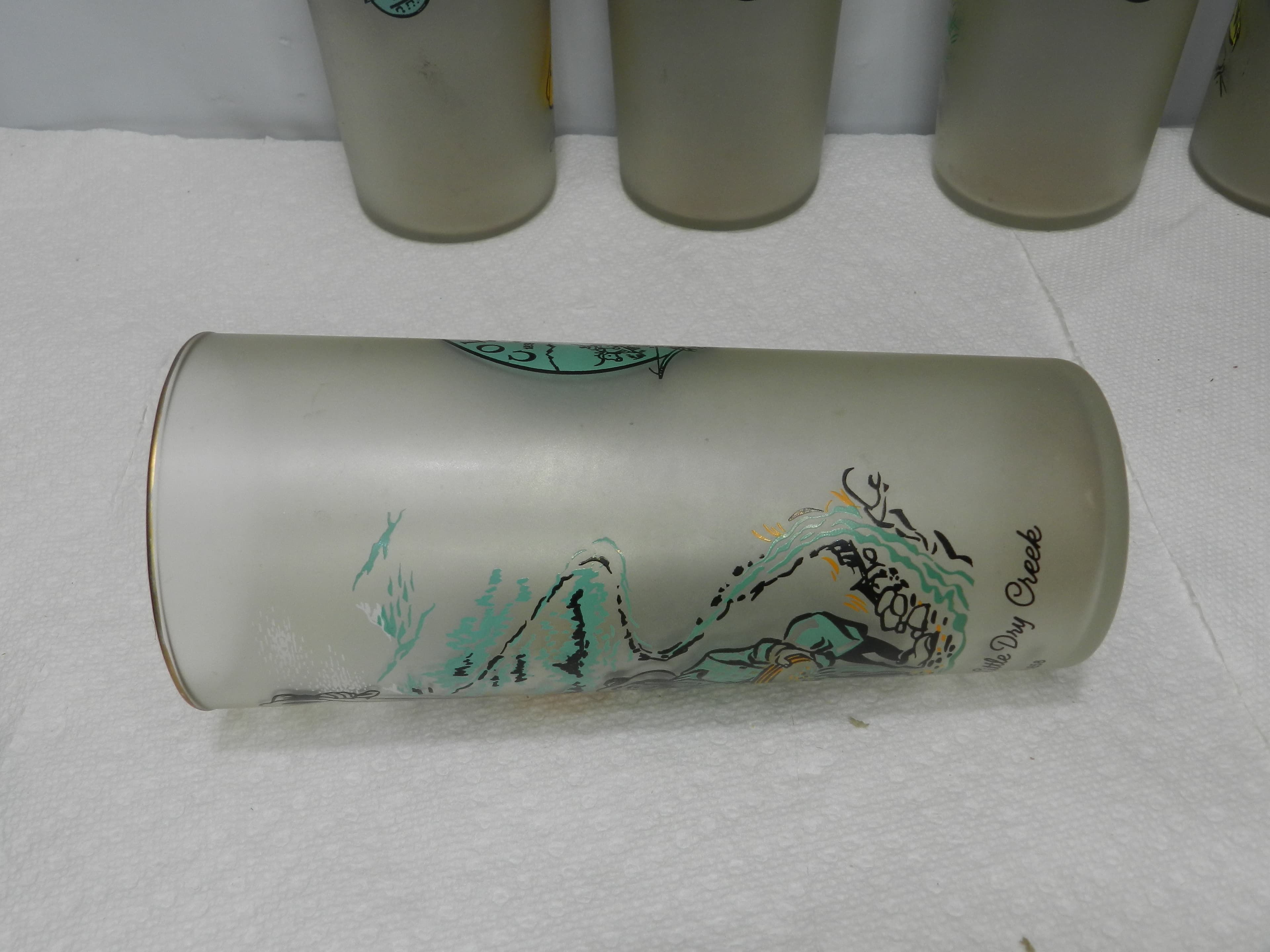 Vintage Libby's Frosted Tumblers 1959 Rush to the Rockies Commemorative Set M90S - Thumbnail 14