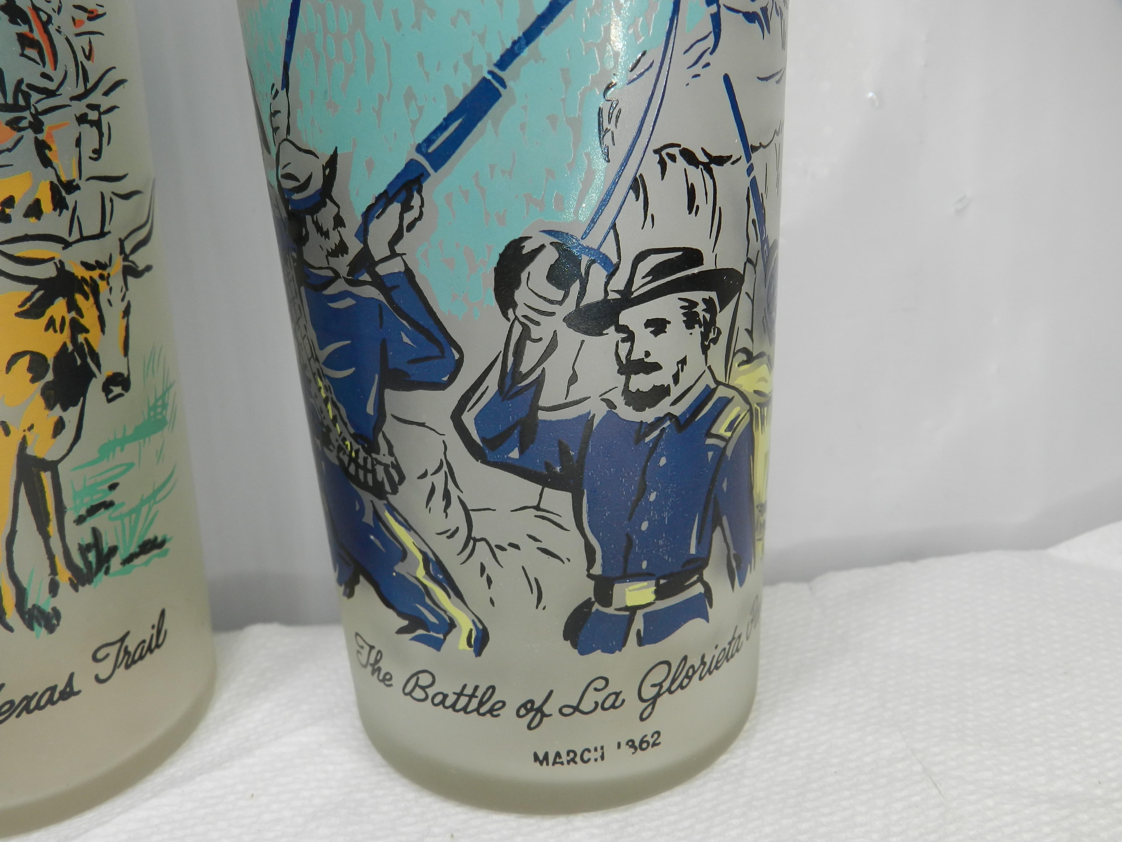 Vintage Libby's Frosted Tumblers 1959 Rush to the Rockies Commemorative Set M90S - Thumbnail 9