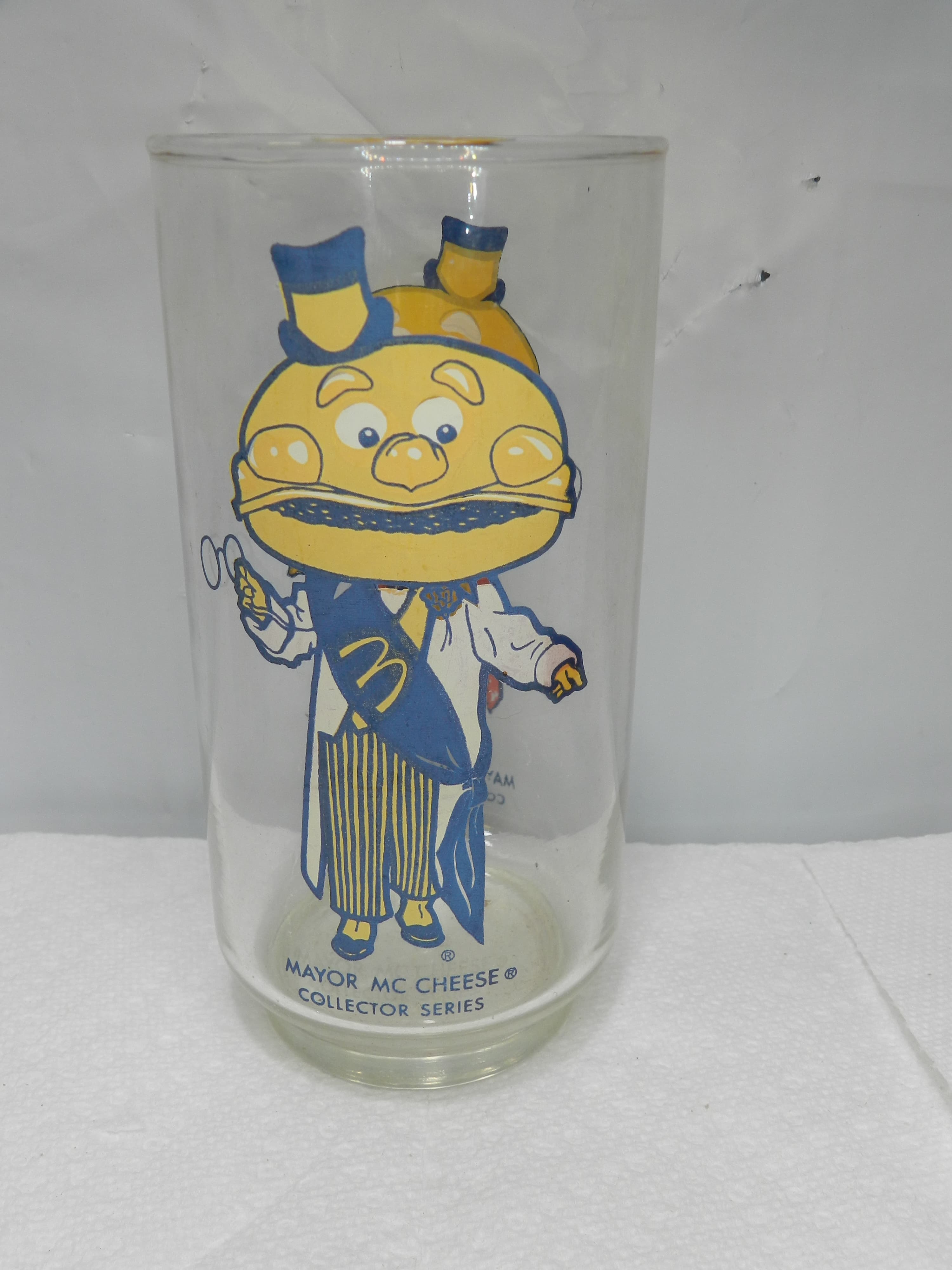 Vintage 1970s McDonald's Collector Series Glass Tumbler Mayor McCheese  (M94S)