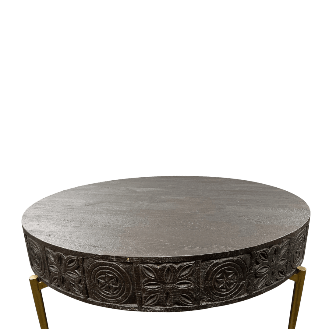 Hooker Furniture Commerce & Market Carved Round Cocktail Table - Thumbnail 5
