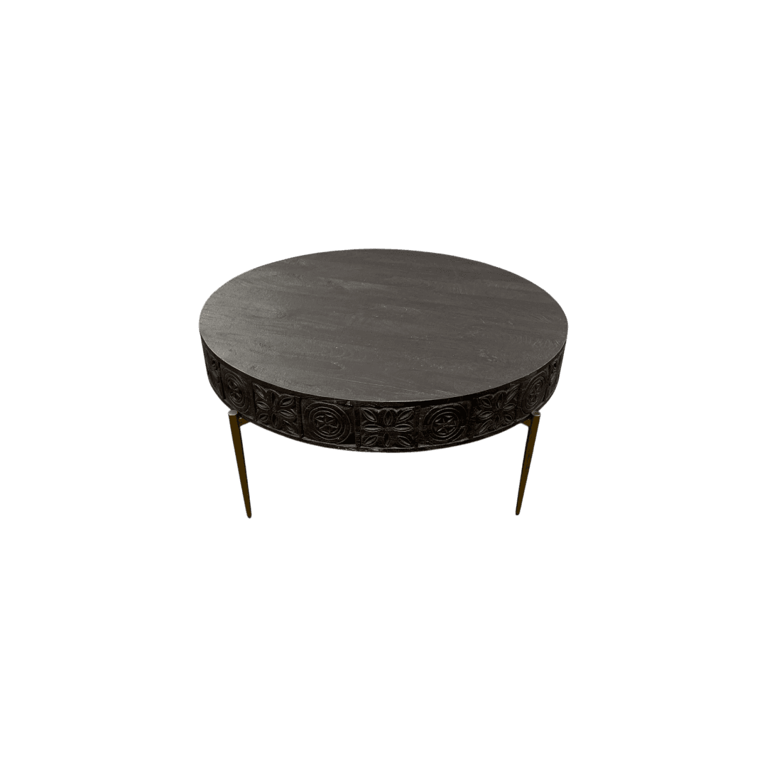 Hooker Furniture Commerce & Market Carved Round Cocktail Table - Thumbnail 3