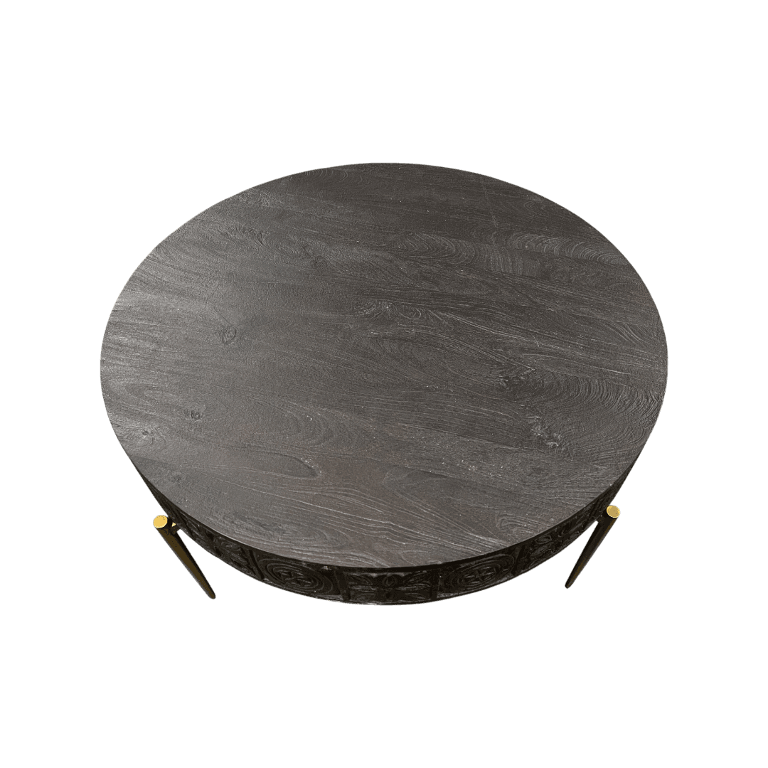 Hooker Furniture Commerce & Market Carved Round Cocktail Table - Thumbnail 4