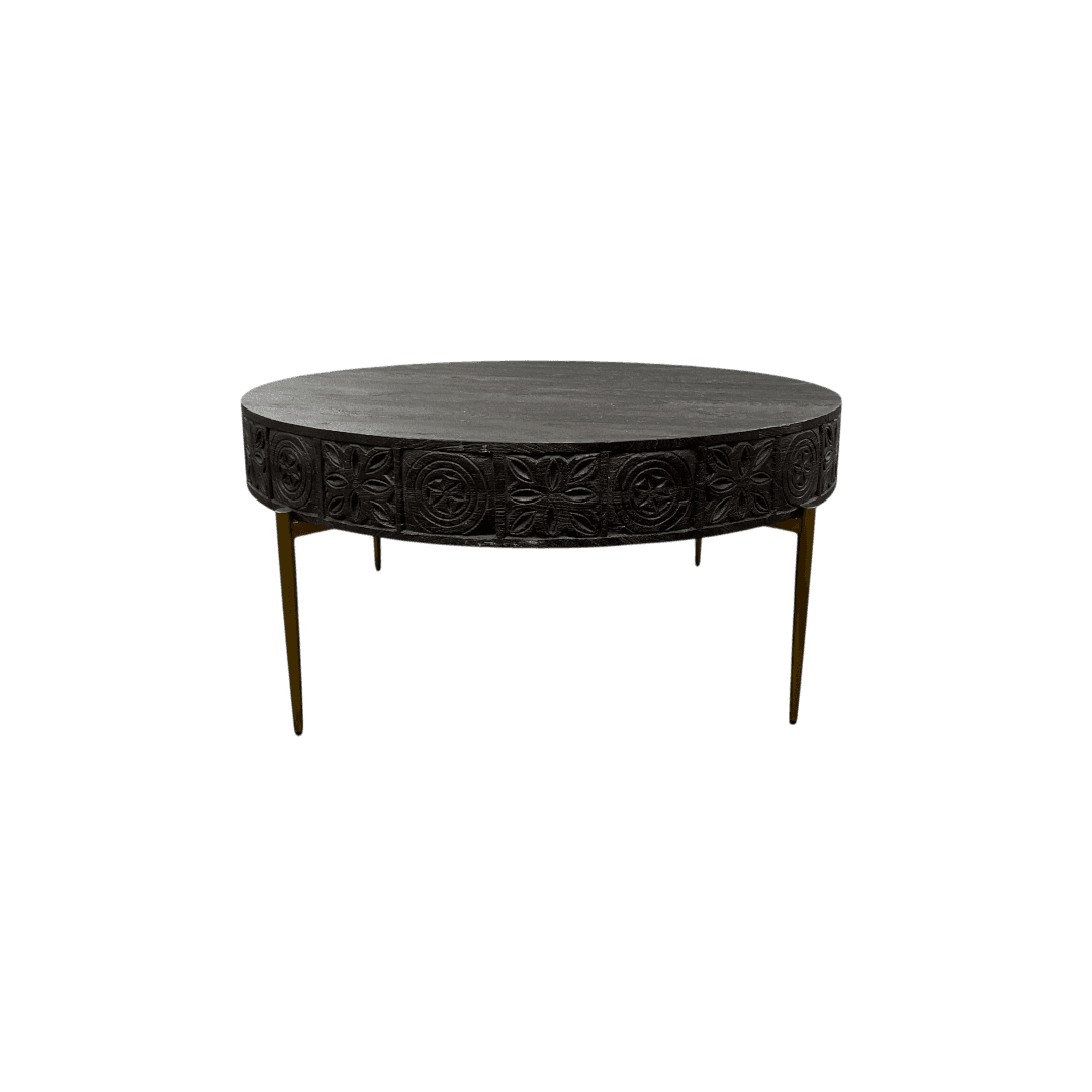 Hooker Furniture Commerce & Market Carved Round Cocktail Table - Thumbnail 2