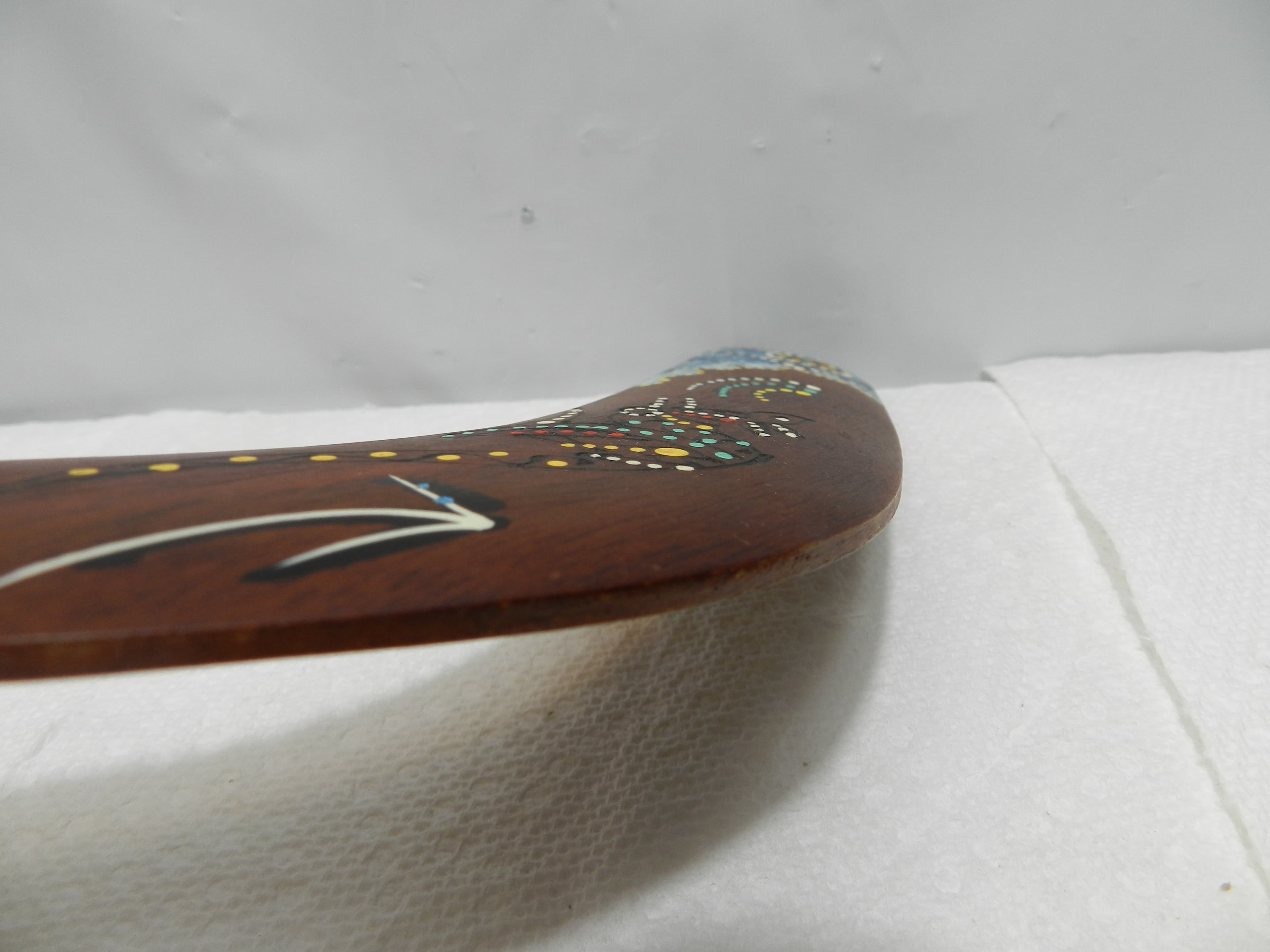 Vintage Australian 10” Boomerang Handmade Hand Painted N1S - Thumbnail 10