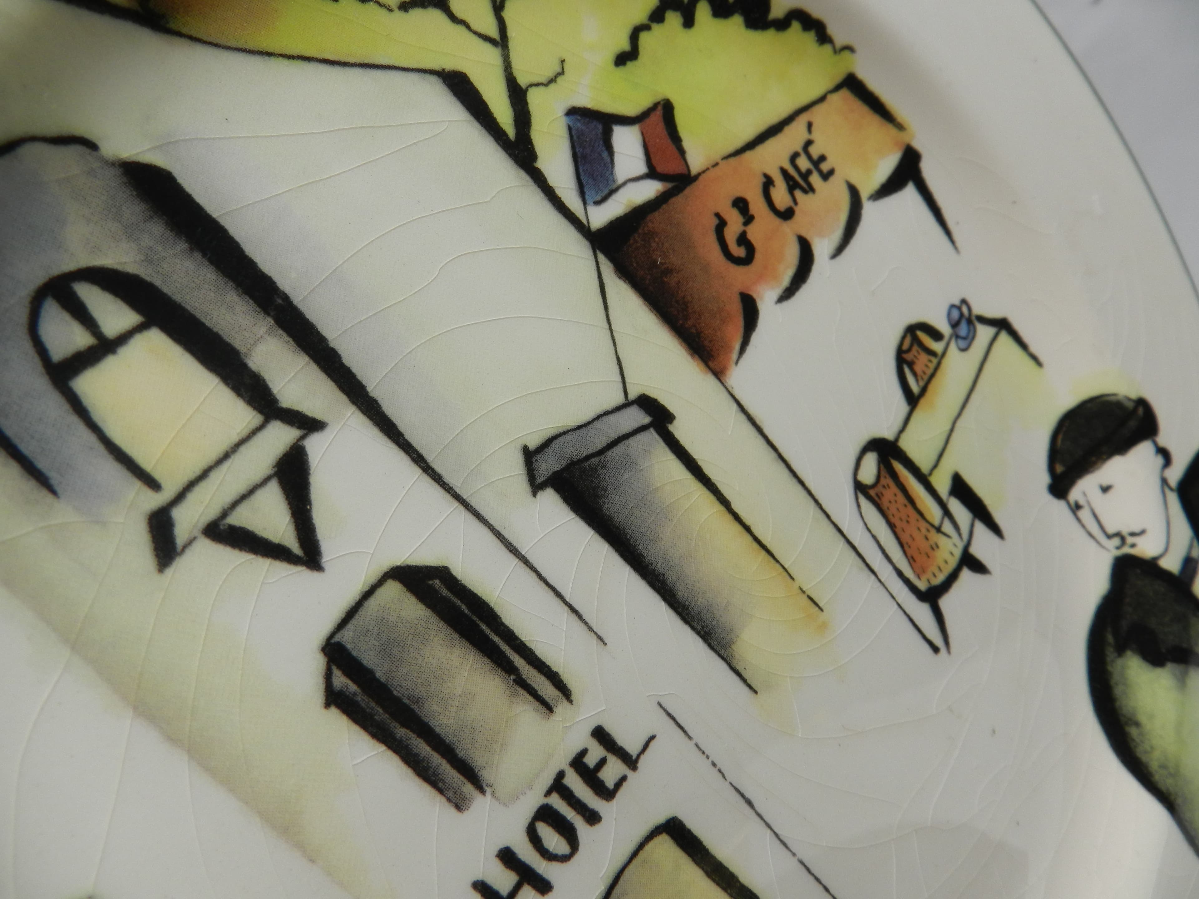 2 Vtg Rosanna Import Salad Plate Hand Painted Cafe Collection Italy 8.5” N2S - Thumbnail 8