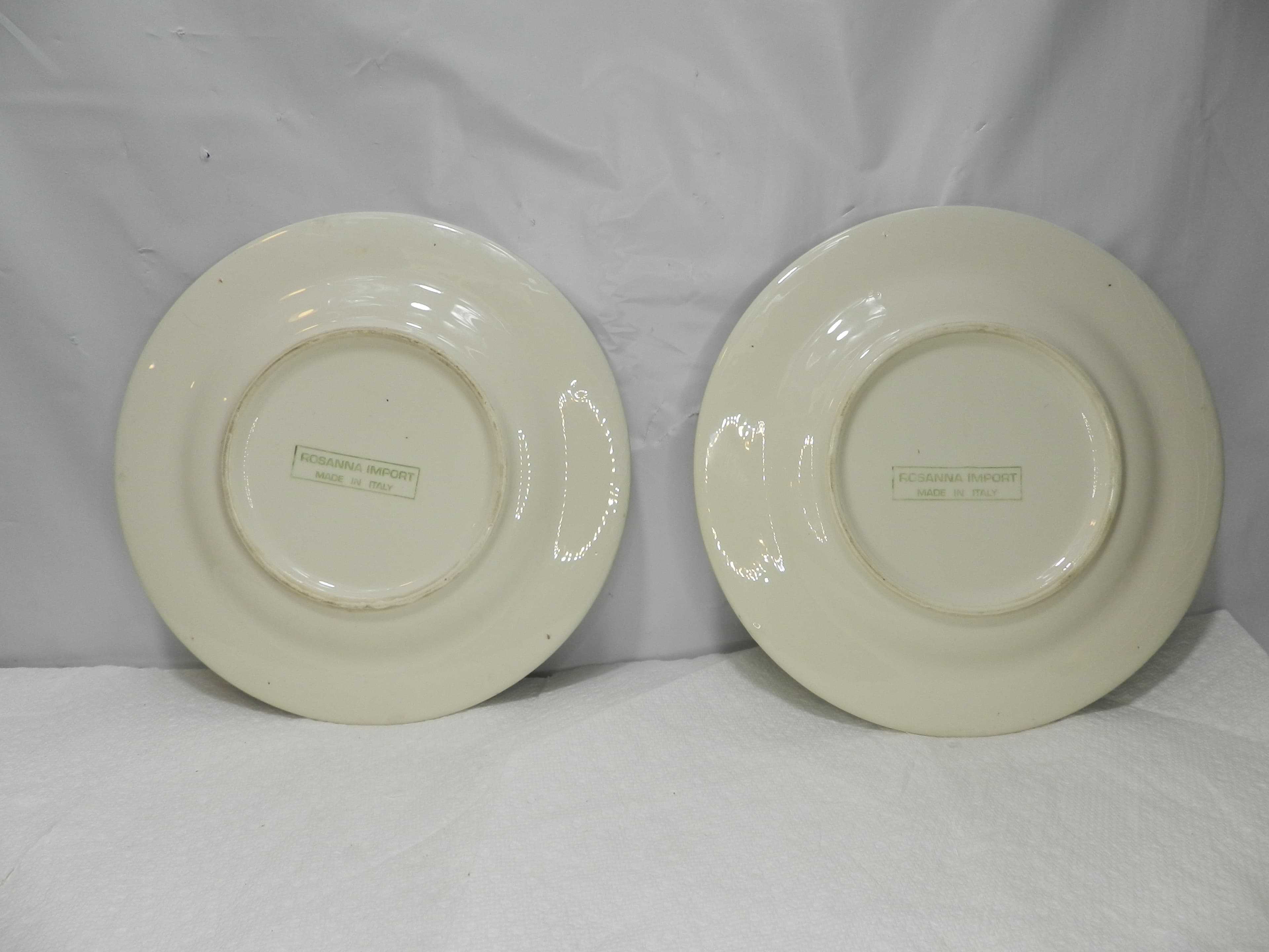 2 Vtg Rosanna Import Salad Plate Hand Painted Cafe Collection Italy 8.5” N2S - Thumbnail 5