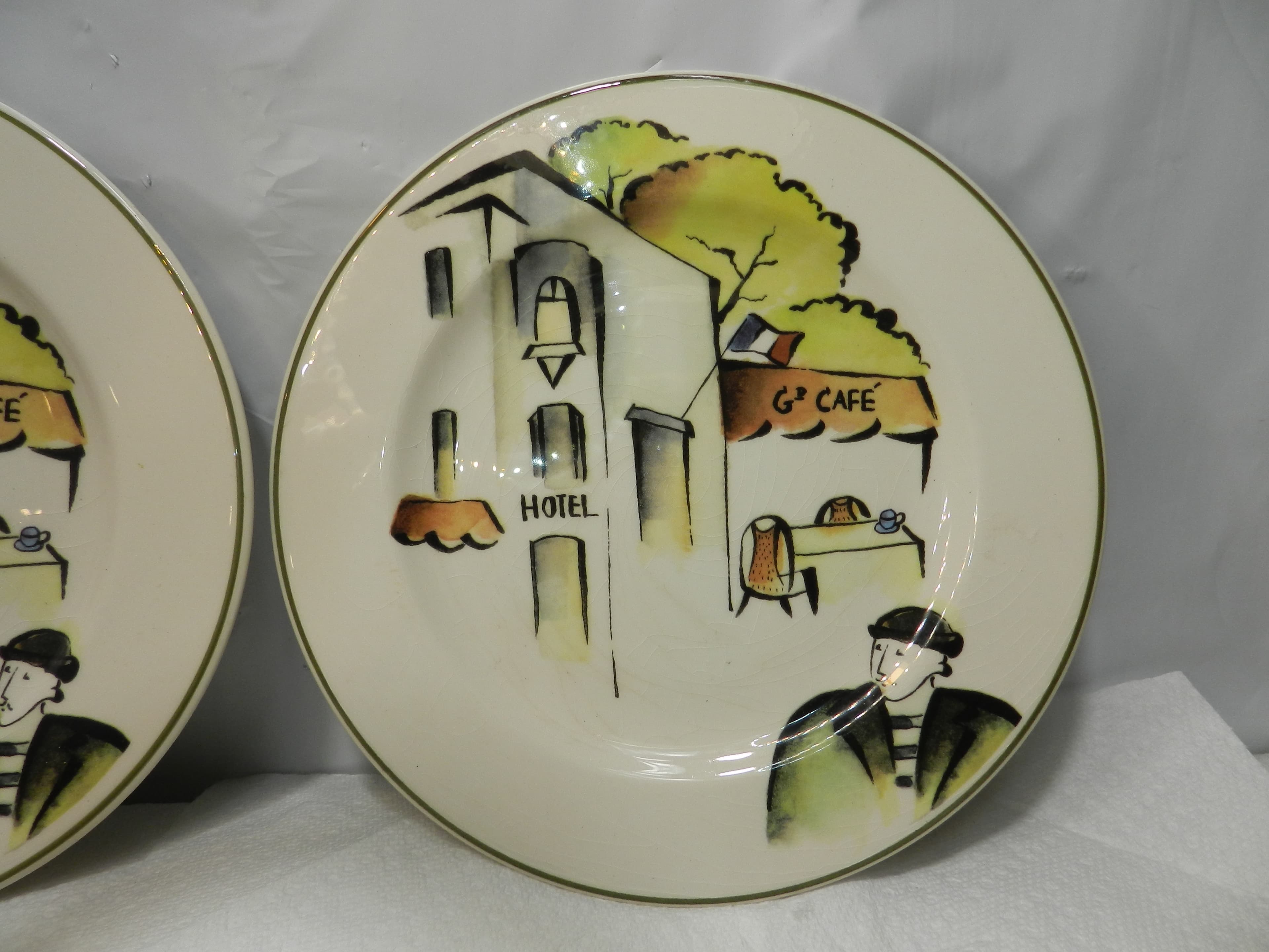 2 Vtg Rosanna Import Salad Plate Hand Painted Cafe Collection Italy 8.5” N2S - Thumbnail 3