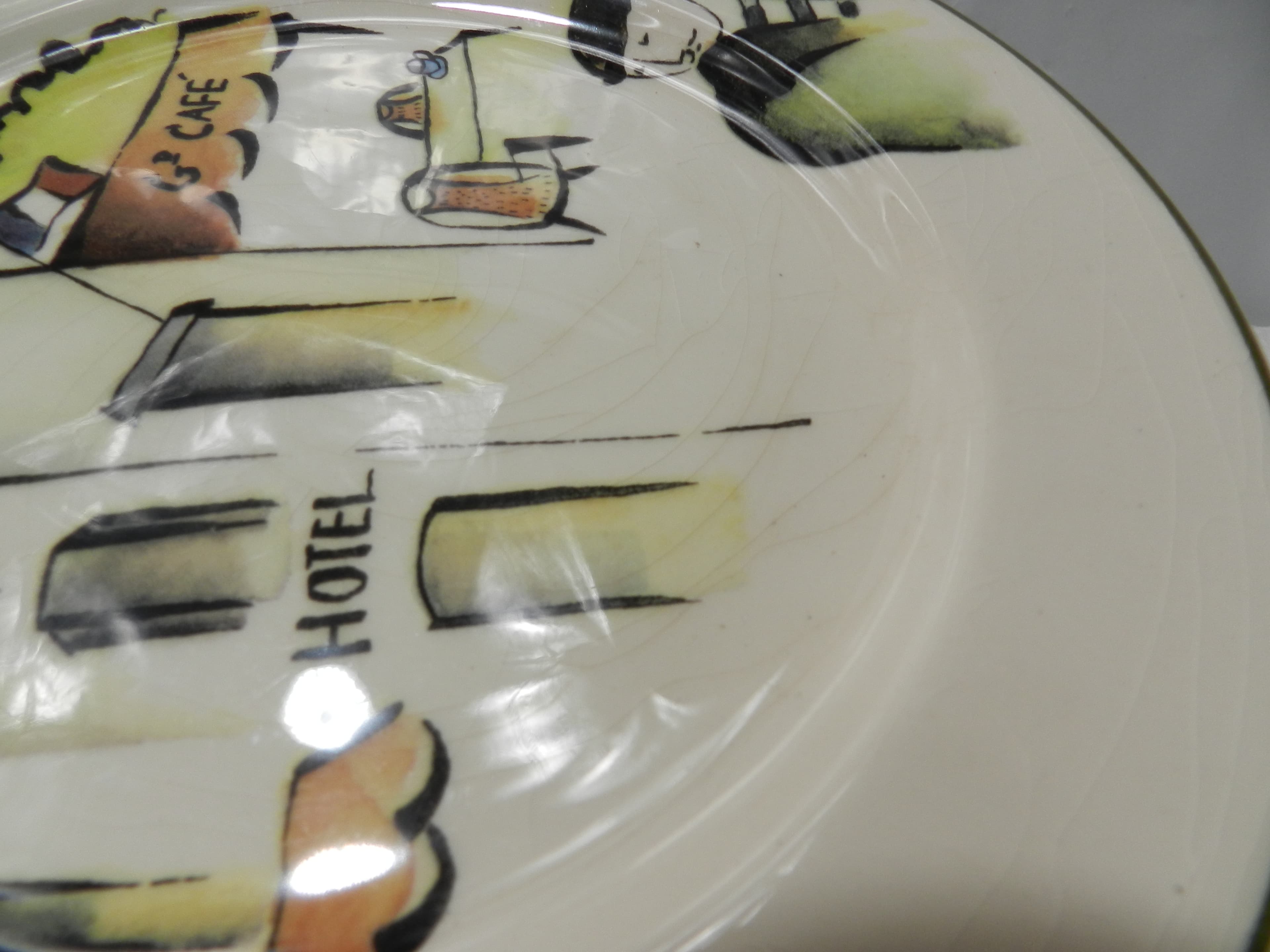2 Vtg Rosanna Import Salad Plate Hand Painted Cafe Collection Italy 8.5” N2S - Thumbnail 7