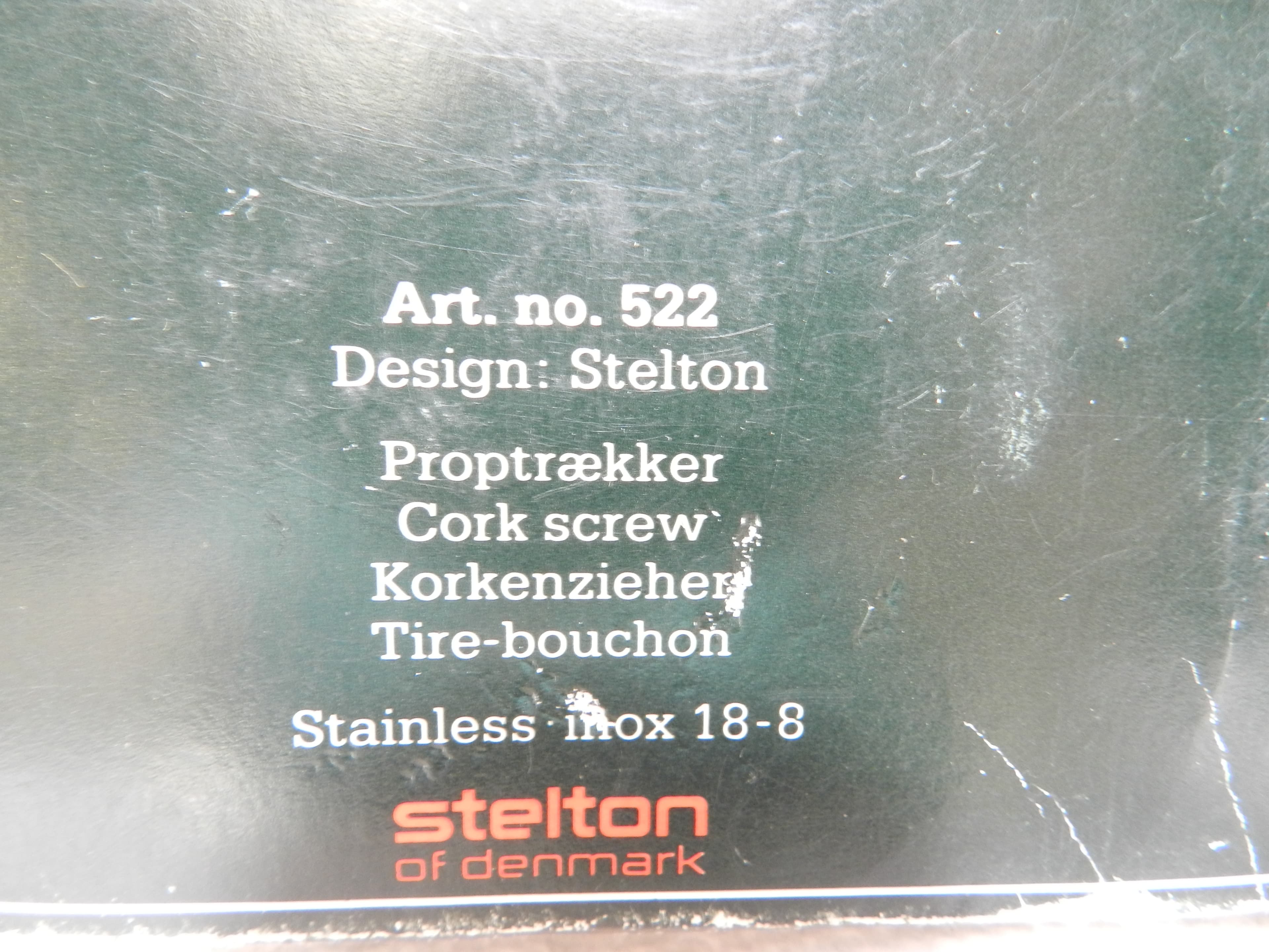 Stelton Of Denmark Cork Screw Stainless 18-8 Art no. 522  (N3S) - Thumbnail 9