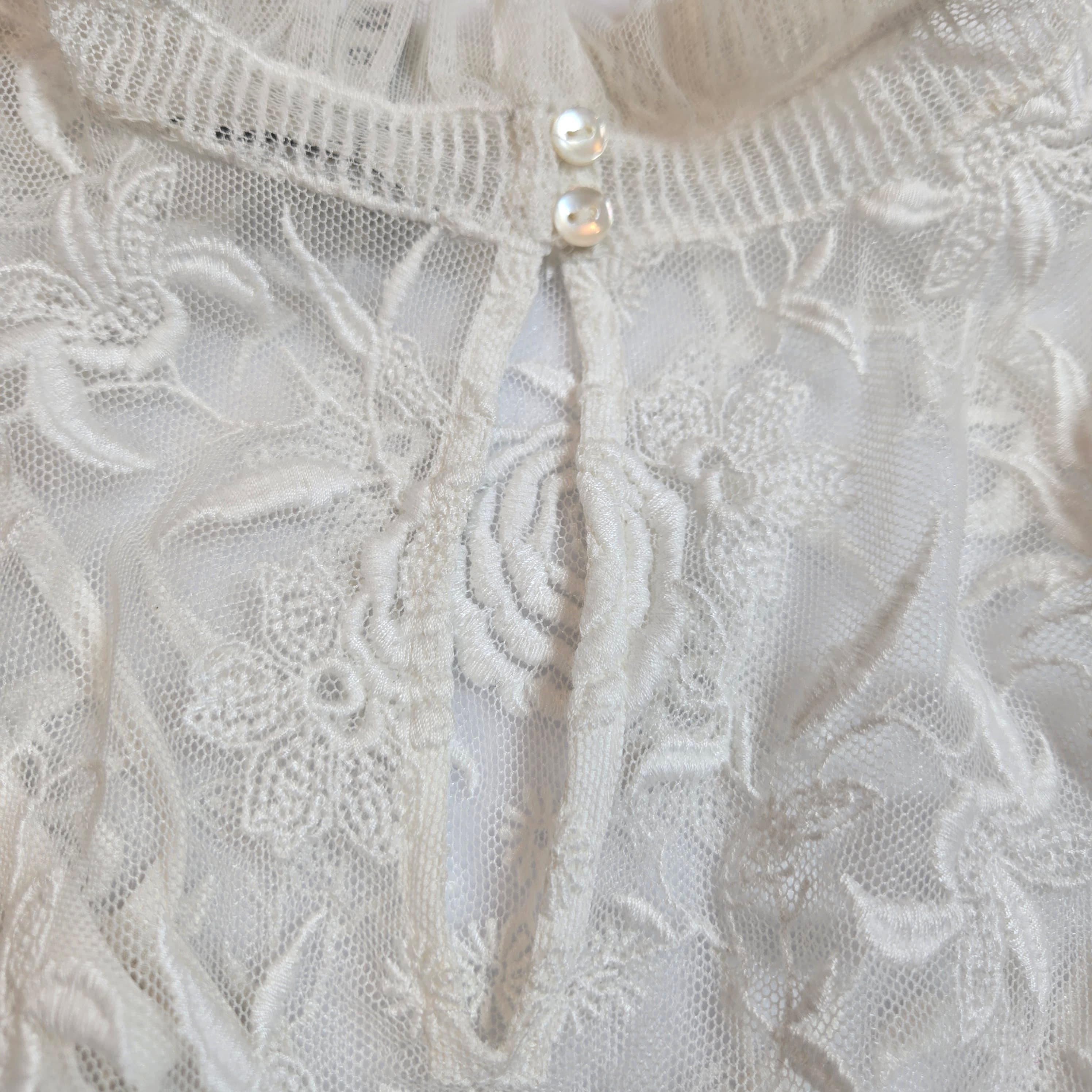 Joie Lace Blouse Ivory Floral Embroidered Size XS NWT - Thumbnail 2