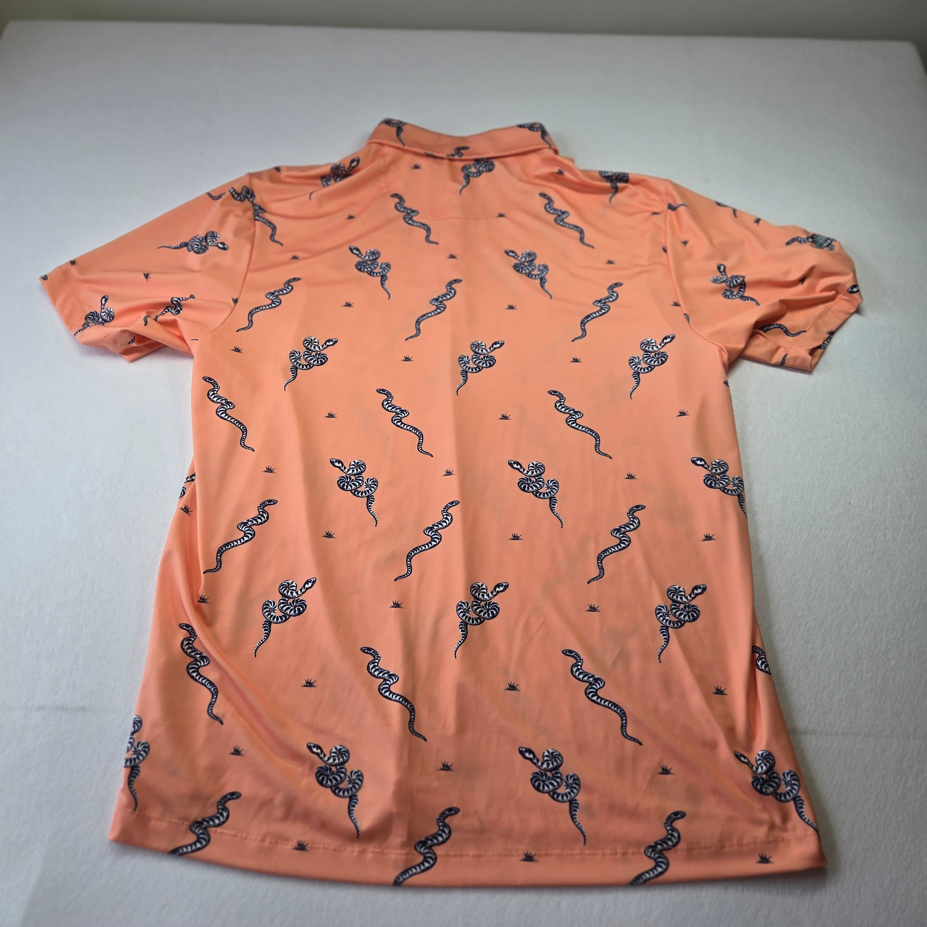 Bad Birdie Margaritaville Polo Shirt Snake Print 2XL - Thumbnail 2