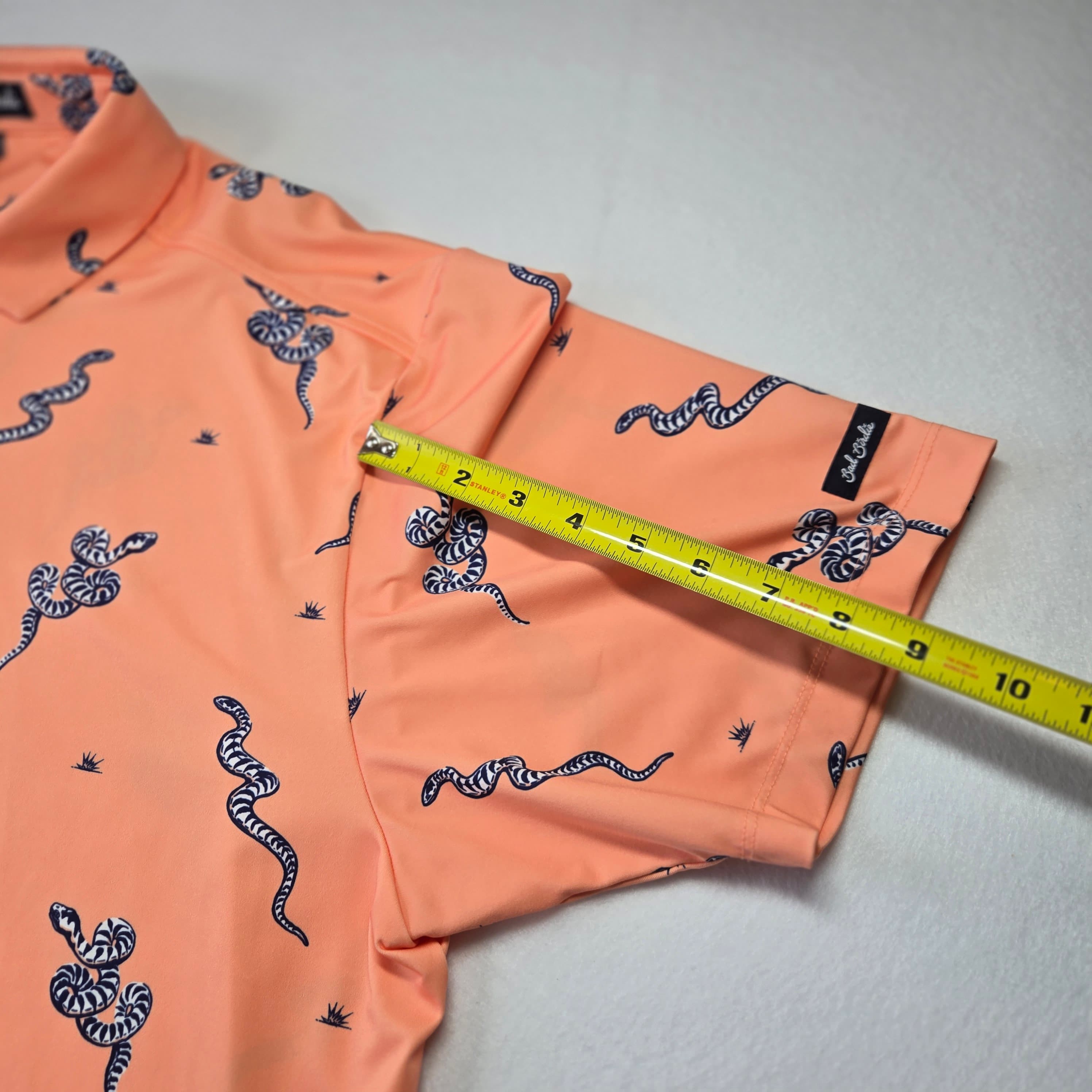 Bad Birdie Margaritaville Polo Shirt Snake Print 2XL - Thumbnail 6