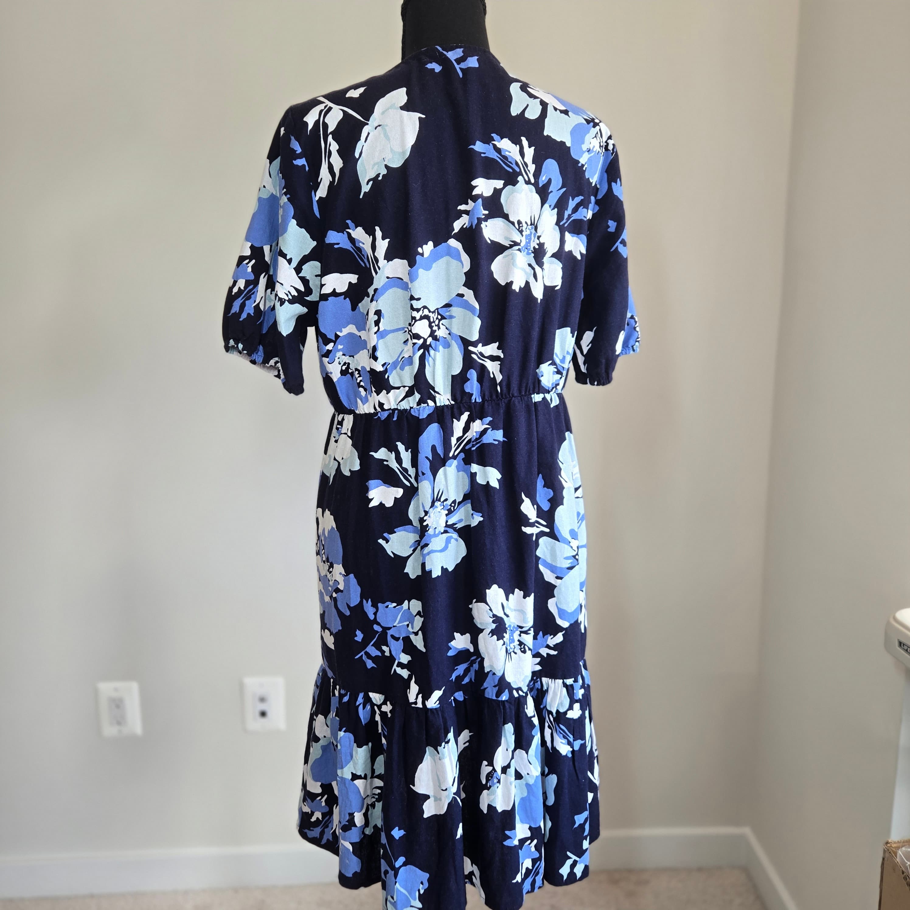 Ellen Tracy Floral Midi Dress Size M - Thumbnail 12