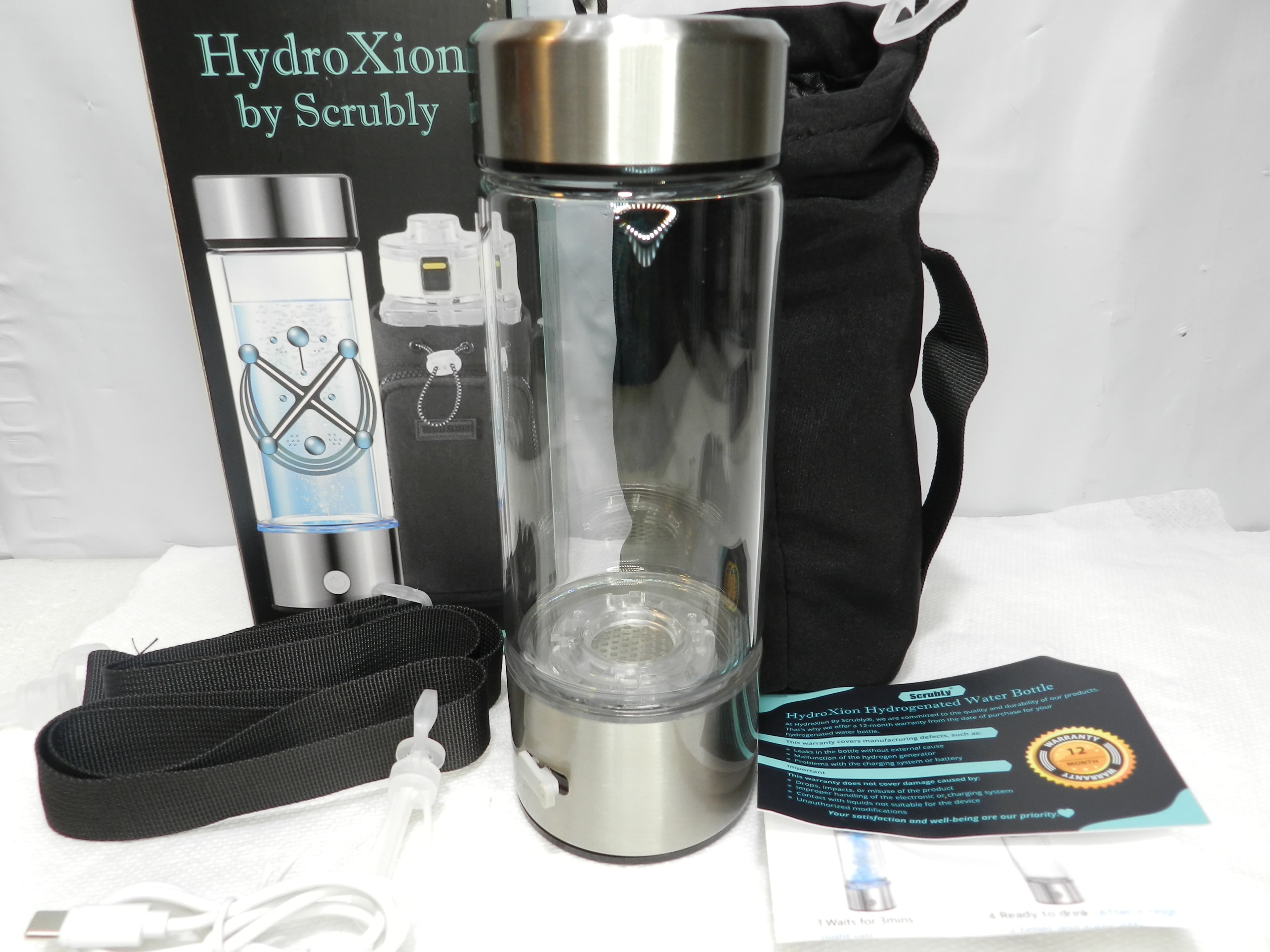 Scrubly HydroXion Hydrogenated Water Bottle Rechargeable Ionizer (N6K) - Thumbnail 8