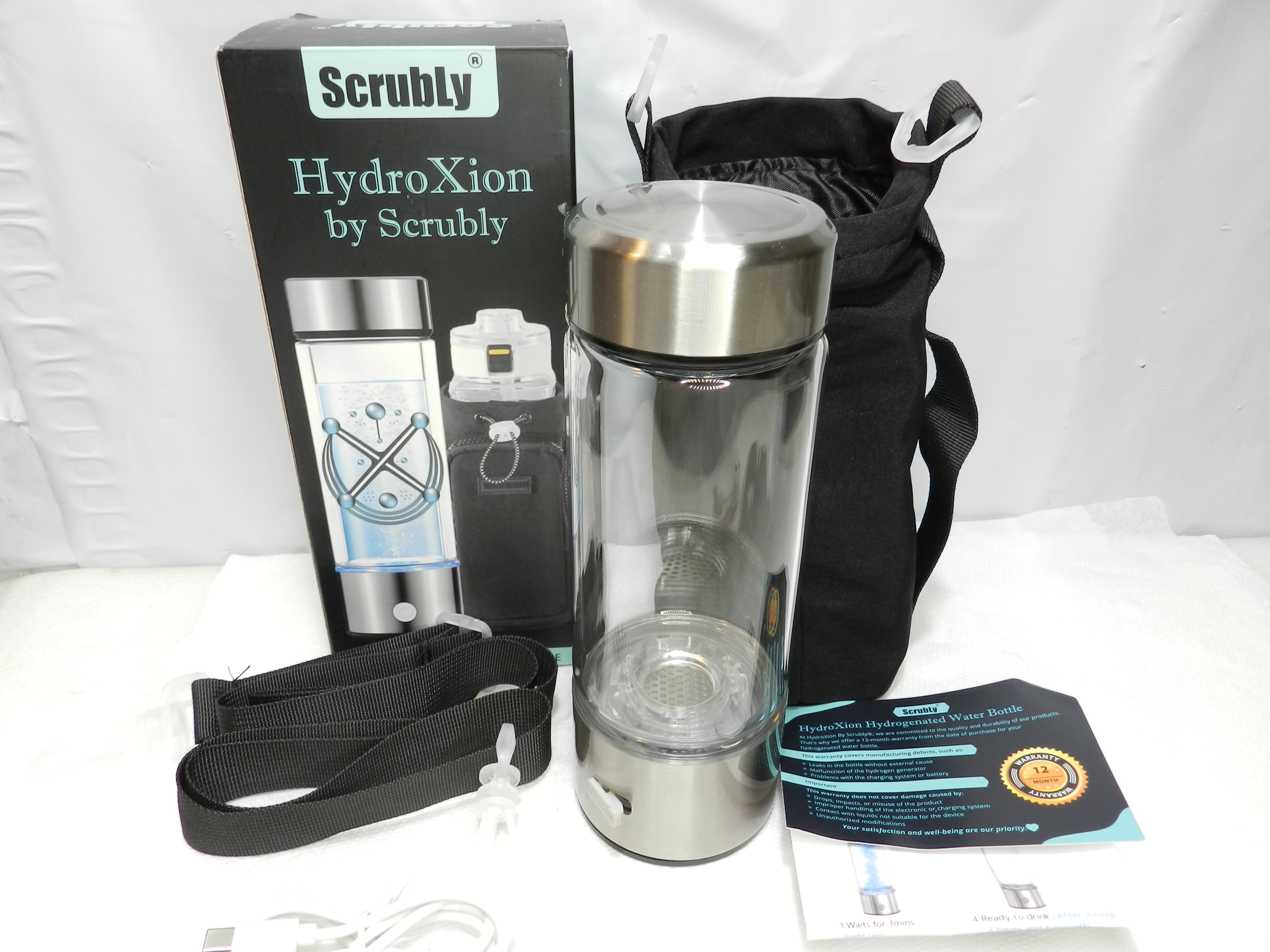 Scrubly HydroXion Hydrogenated Water Bottle Rechargeable Ionizer (N6K) - Thumbnail 2