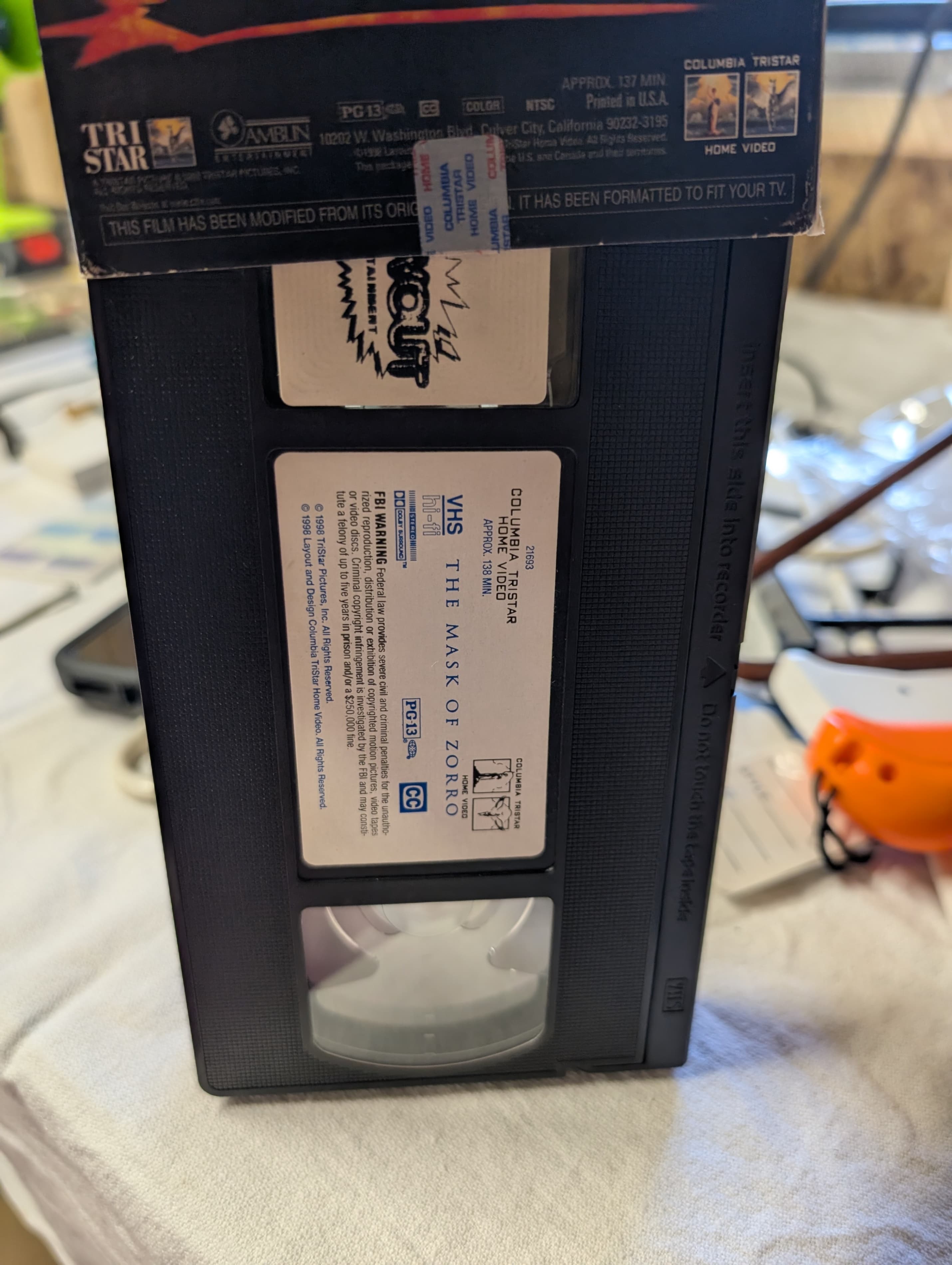 The Mask of Zorro VHS 1998 TriStar - Thumbnail 3