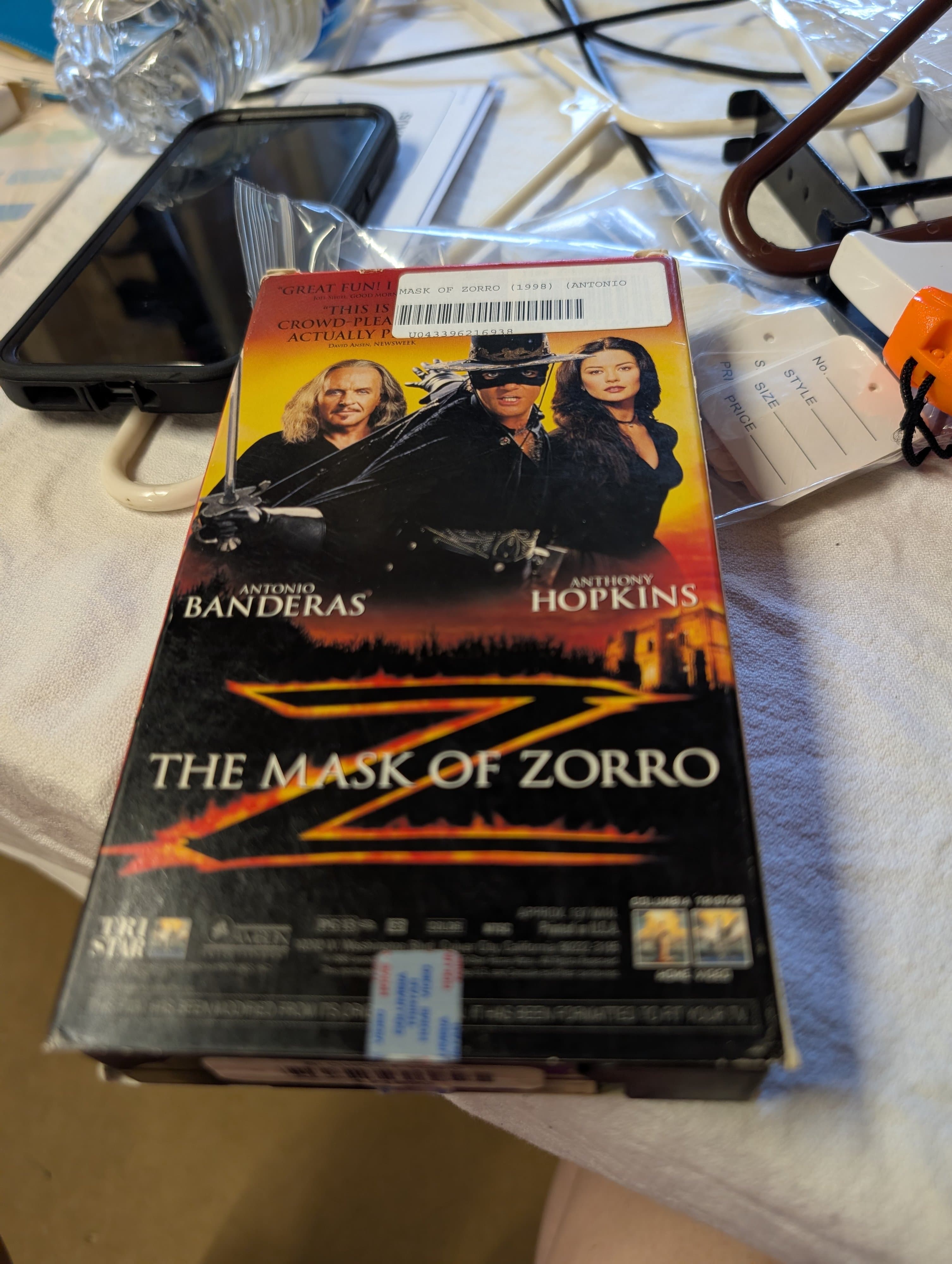 The Mask of Zorro VHS 1998 TriStar