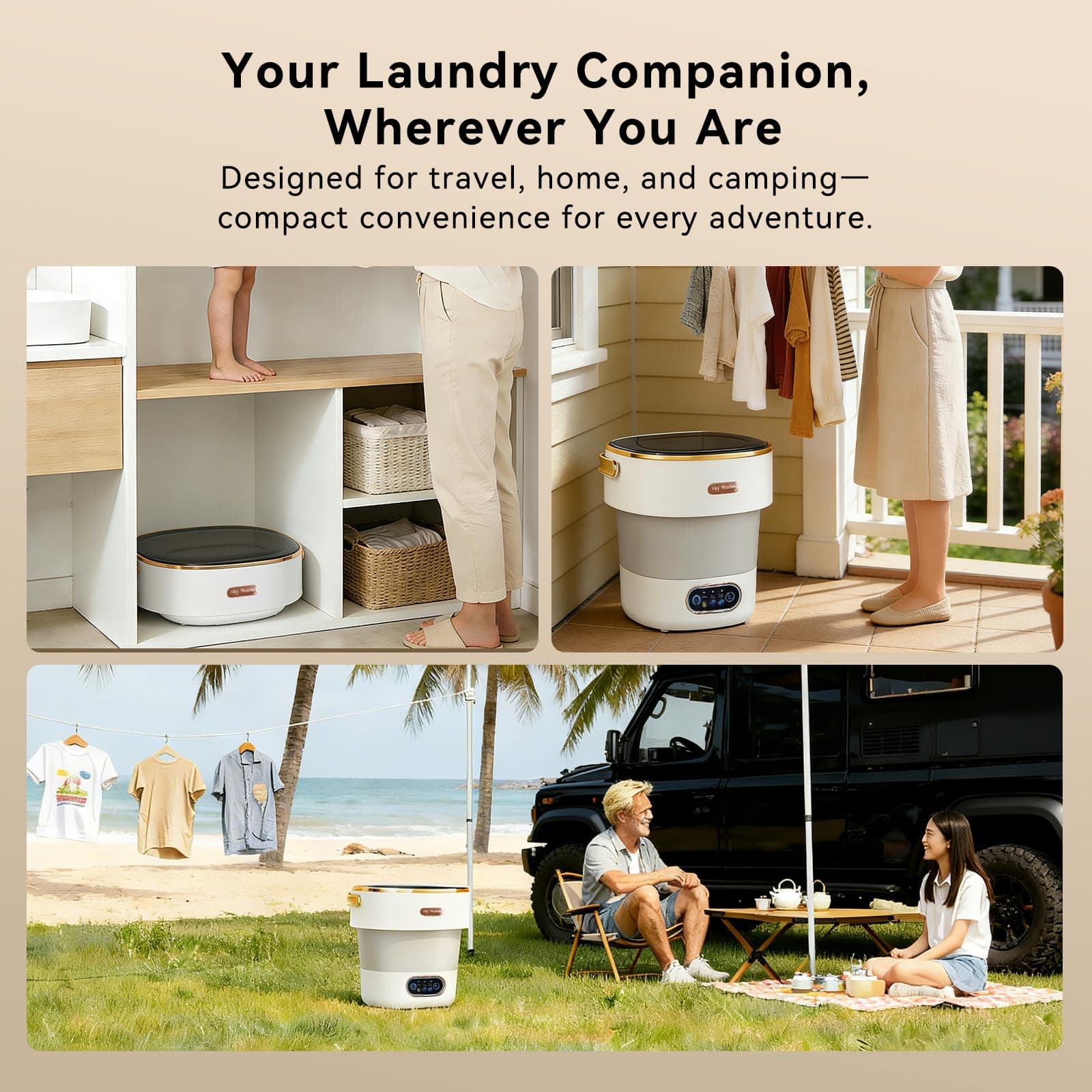 Foldable Mini Washing Machine Portable Lightweight - Thumbnail 6