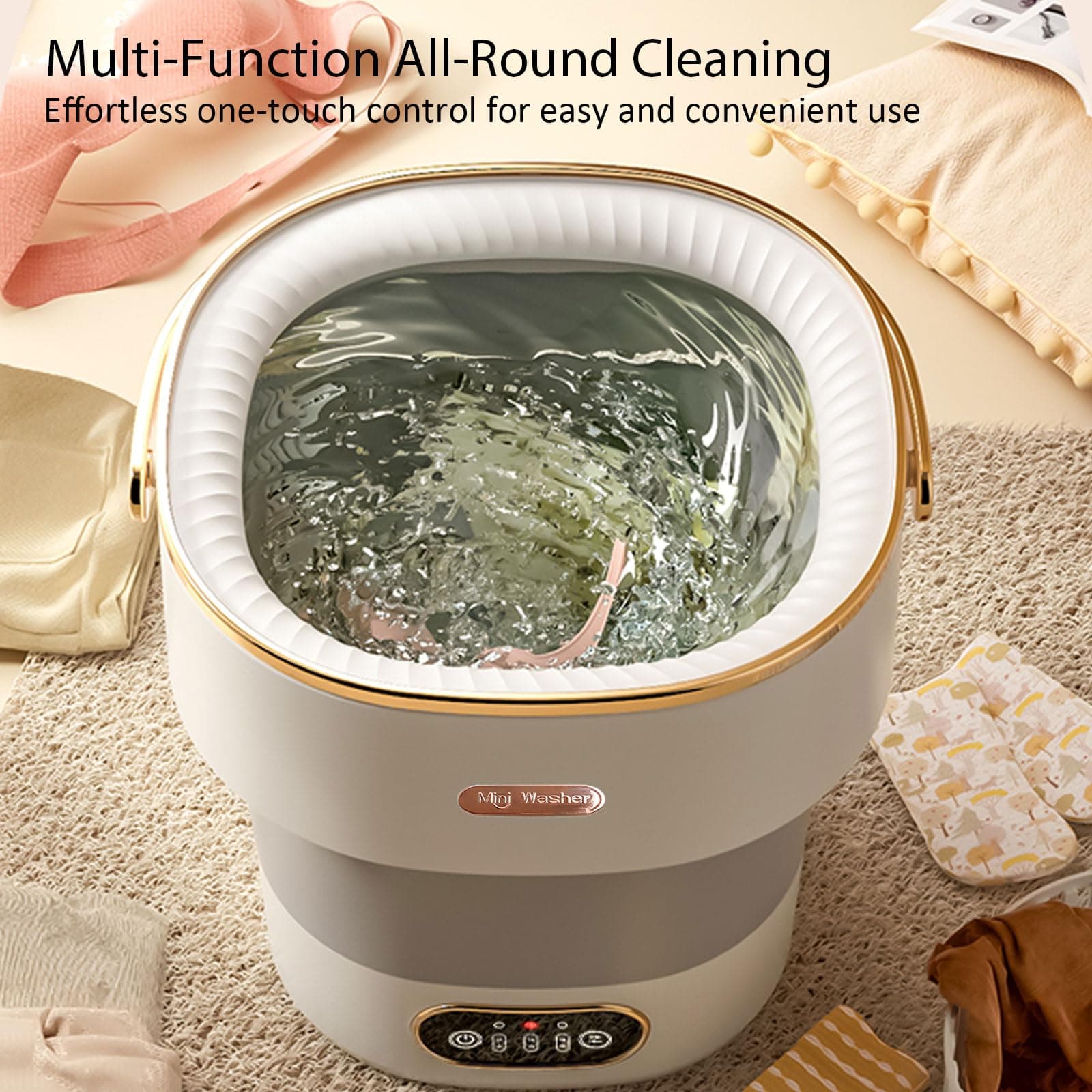Foldable Mini Washing Machine Portable Lightweight - Thumbnail 7