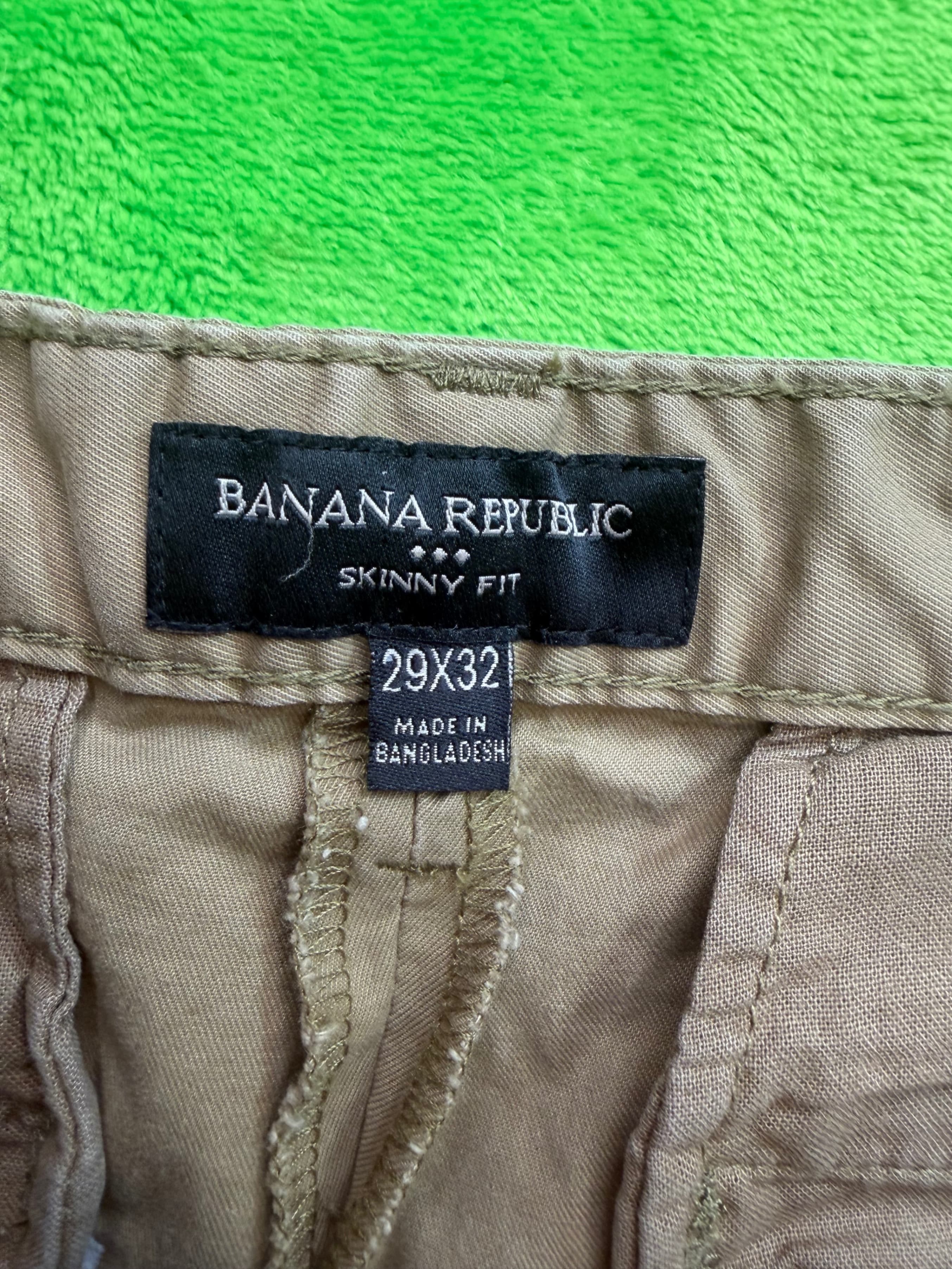 Banana Republic Skinny Fit Chino Pants Mens 29x32 Khaki Tan - Thumbnail 3