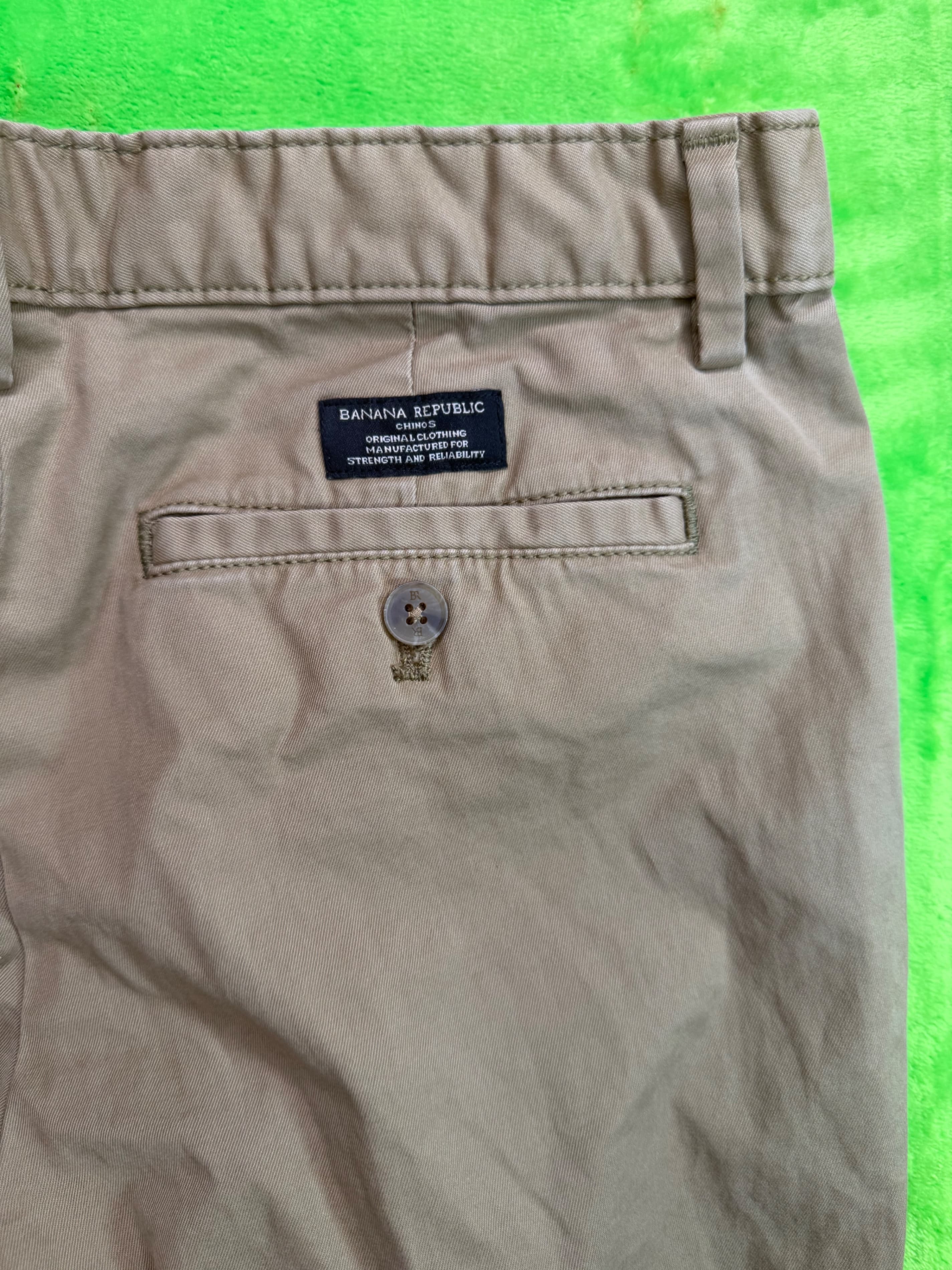 Banana Republic Skinny Fit Chino Pants Mens 29x32 Khaki Tan - Thumbnail 5