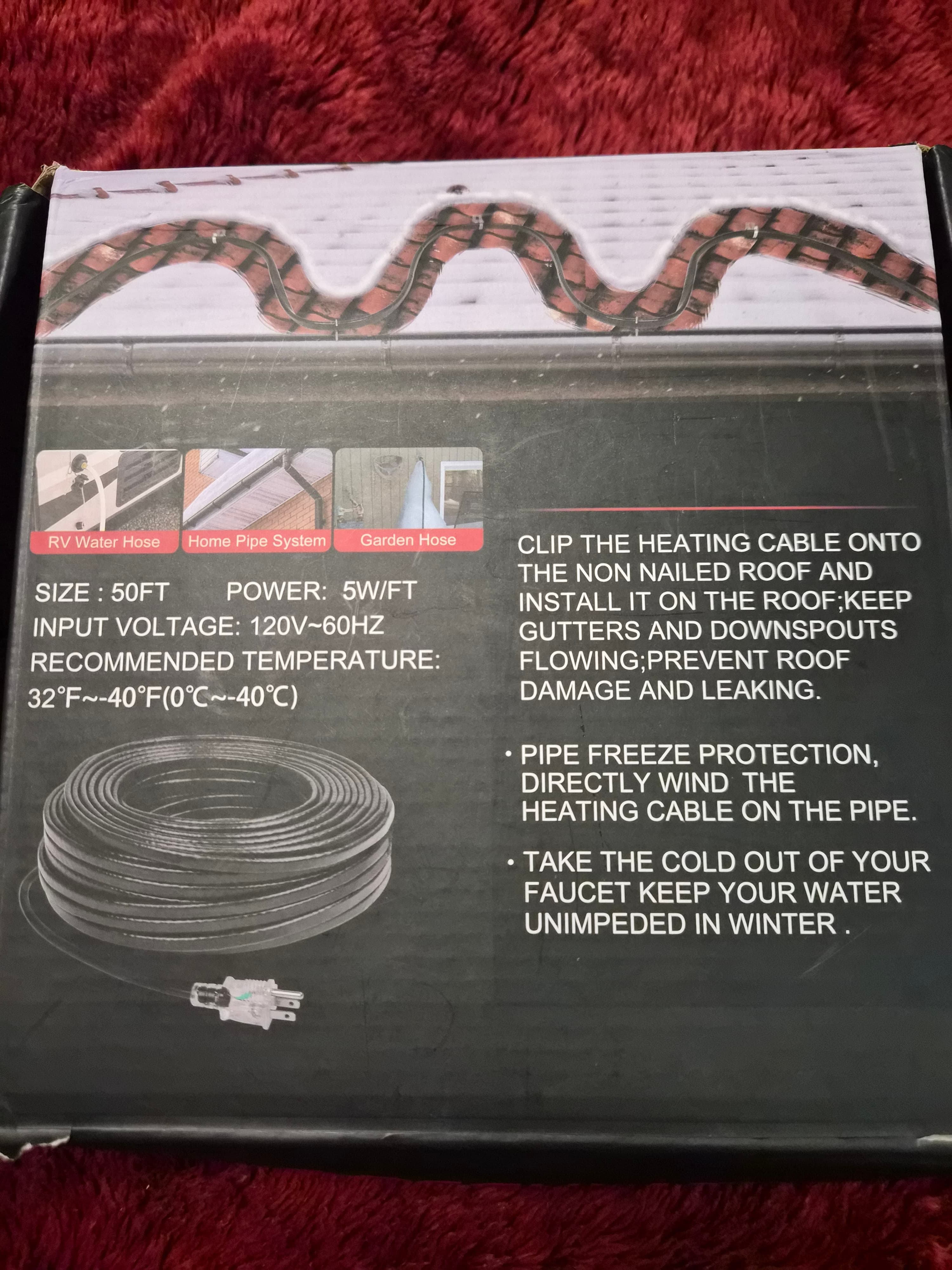 Self-Regulating Heating Cable 50ft - Thumbnail 3