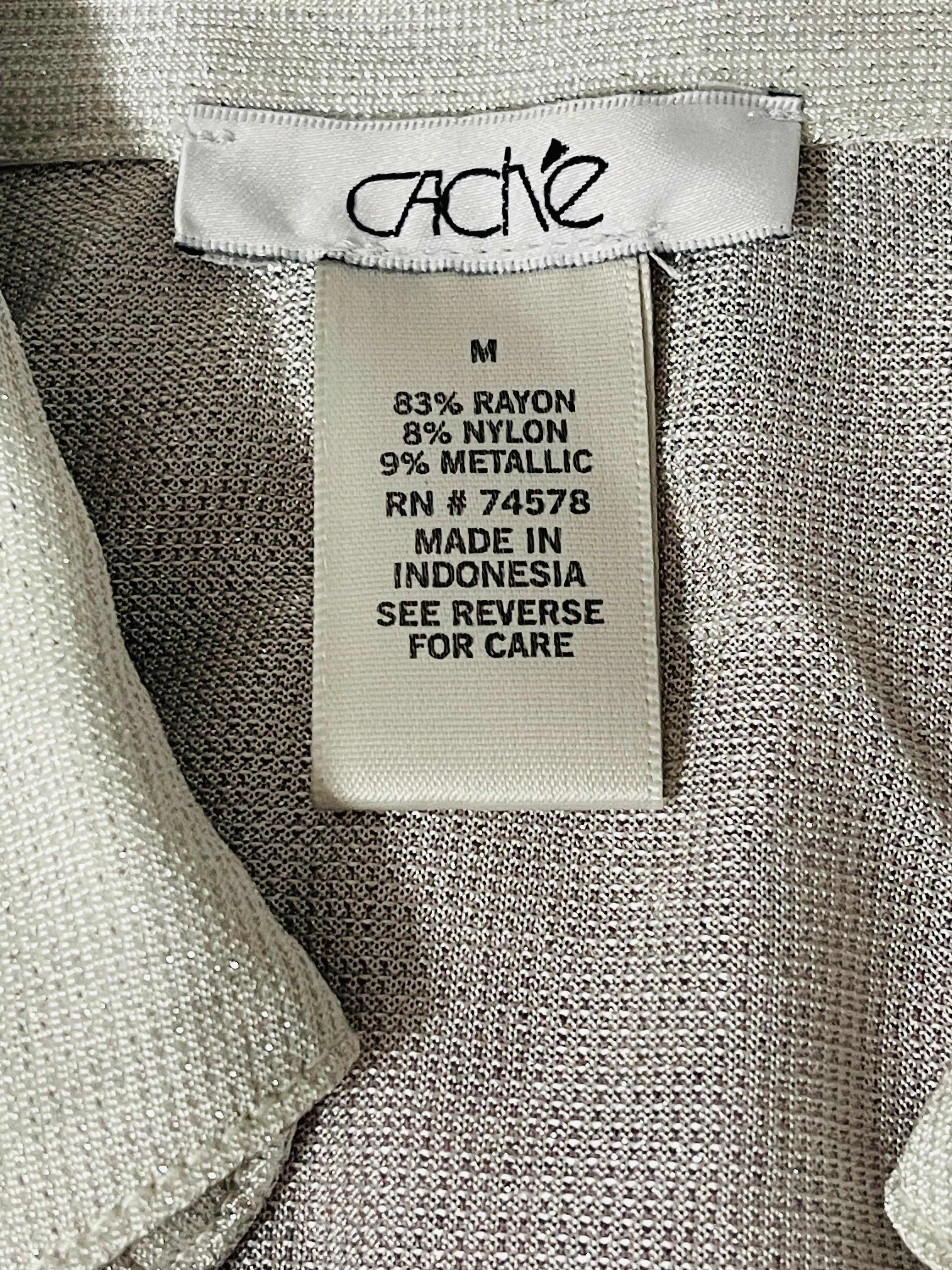Cache Glitter Long Sleeve Button Up Blouse/Top - Thumbnail 6