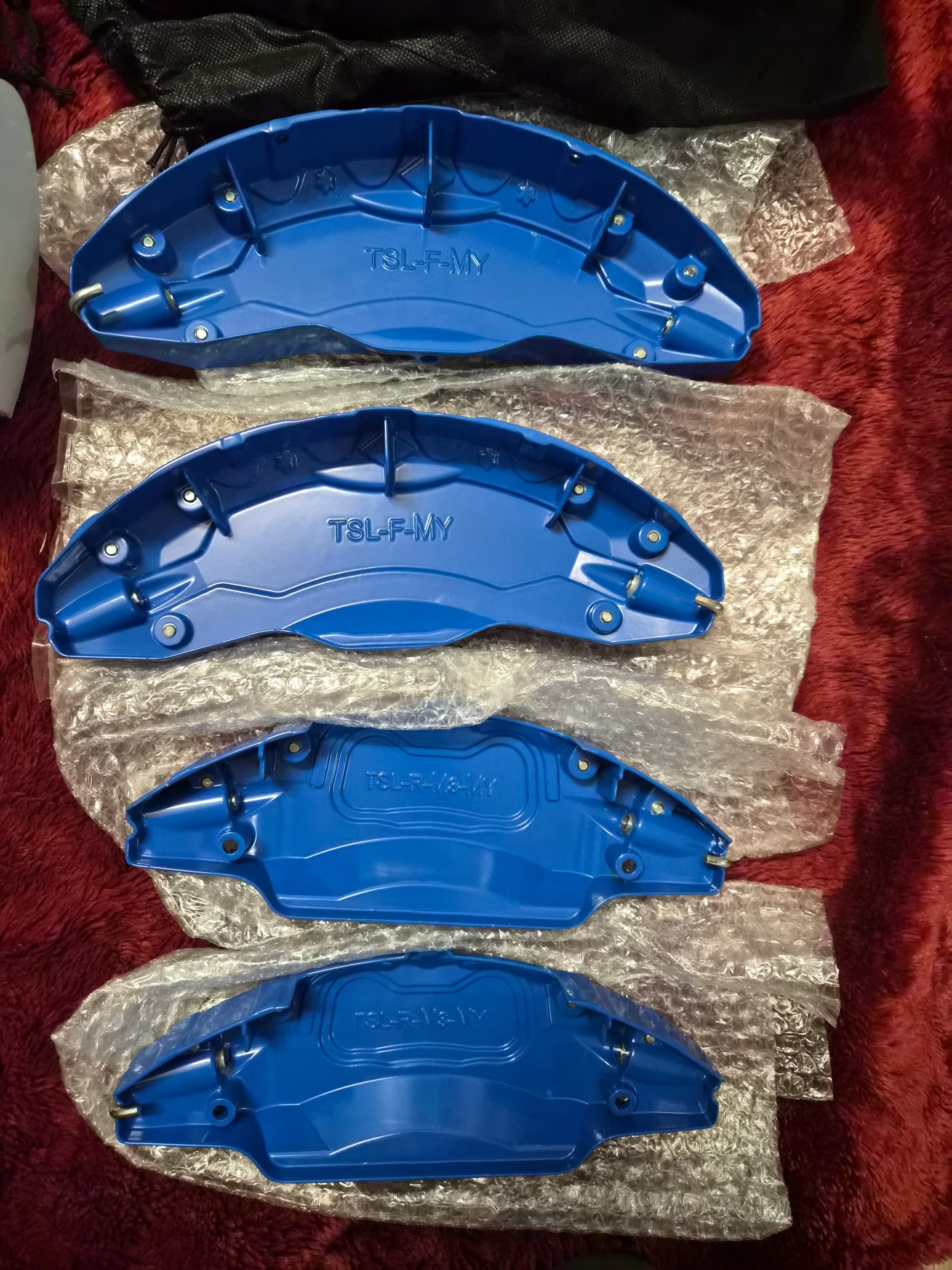 Tesla Model Y Blue Aluminum Alloy Brake Caliper Covers Set - Thumbnail 4