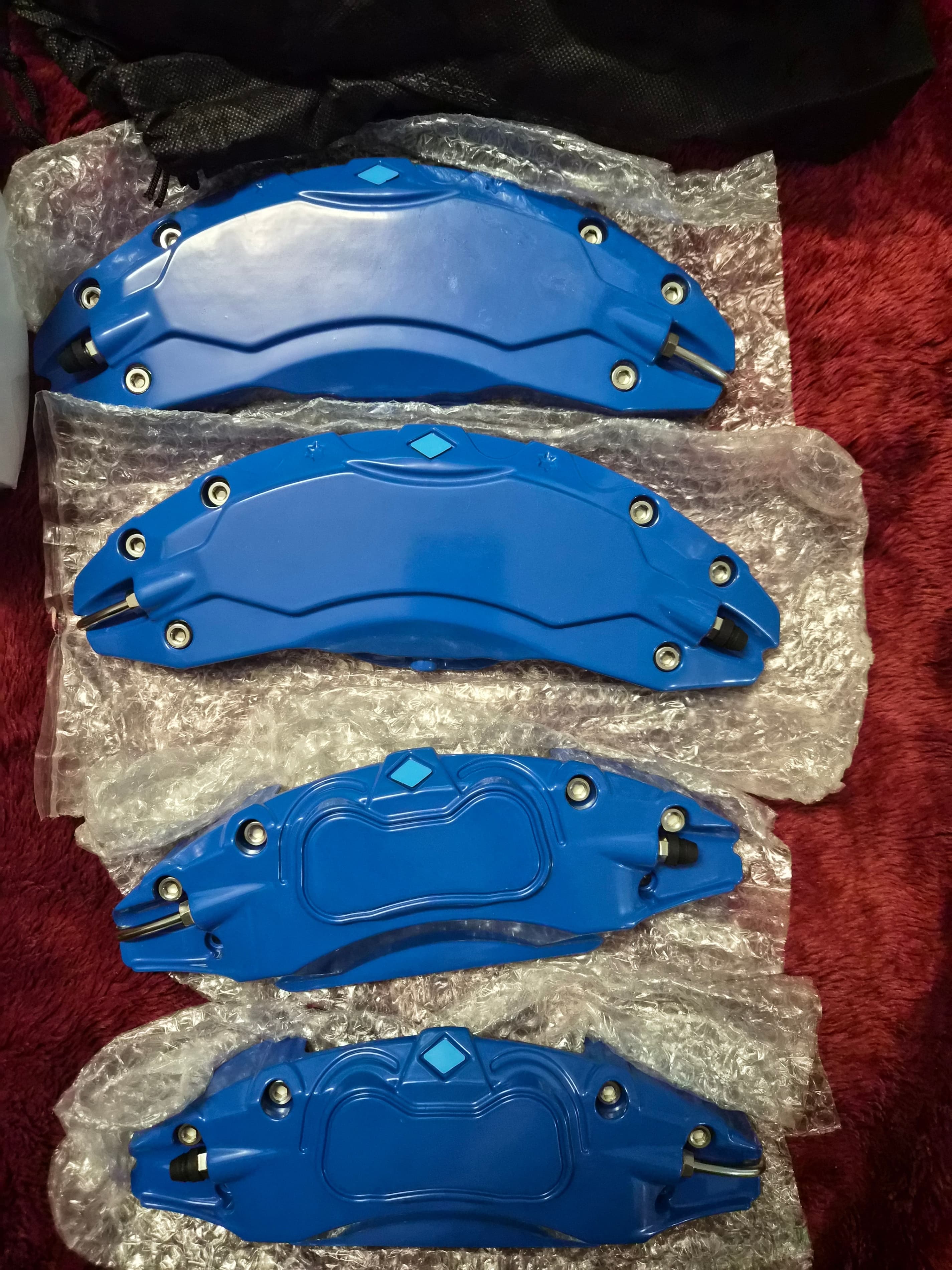 Tesla Model Y Blue Aluminum Alloy Brake Caliper Covers Set - Thumbnail 3
