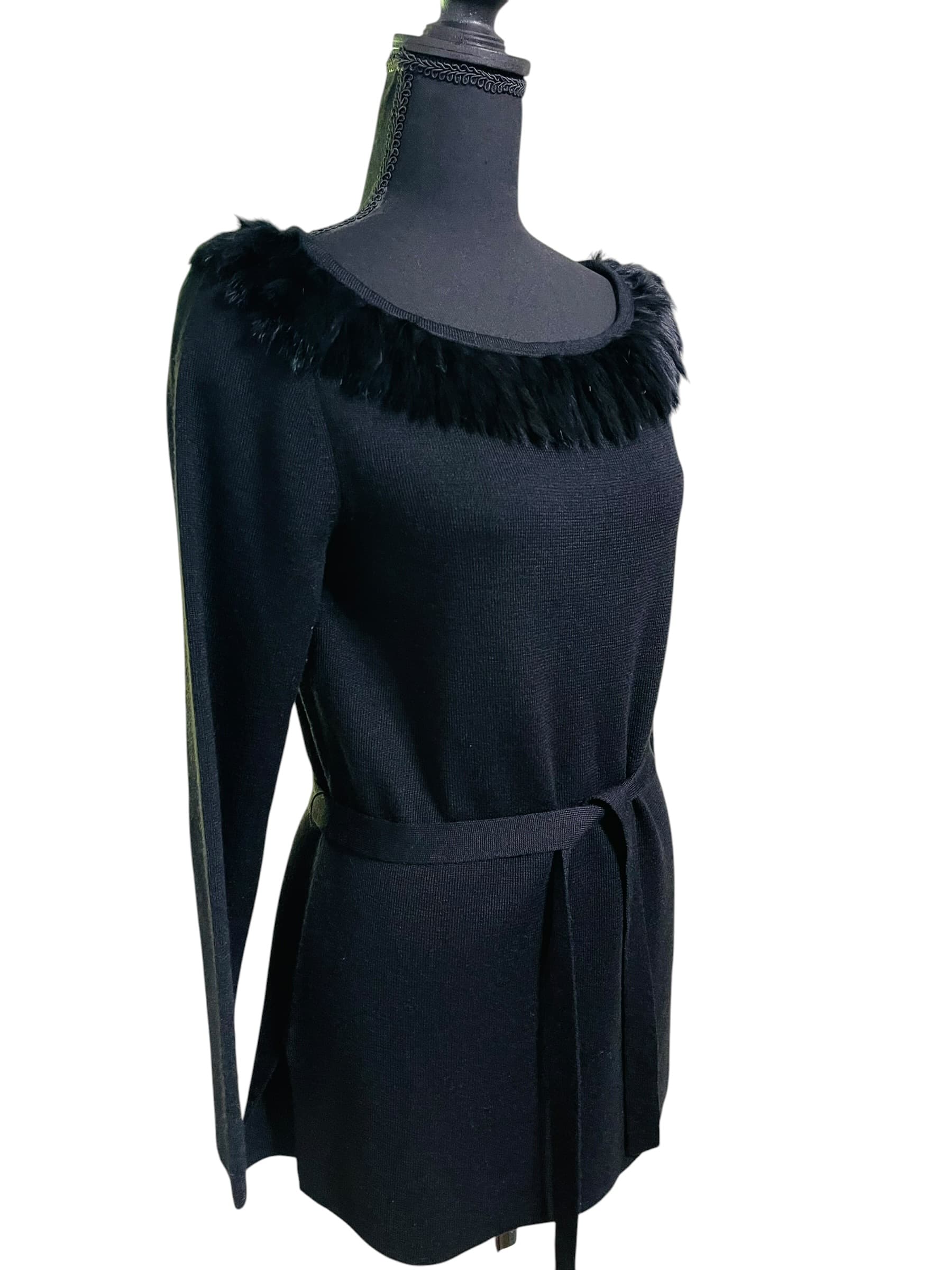 Nina Leonard Dress Feather Sweater - Thumbnail 2
