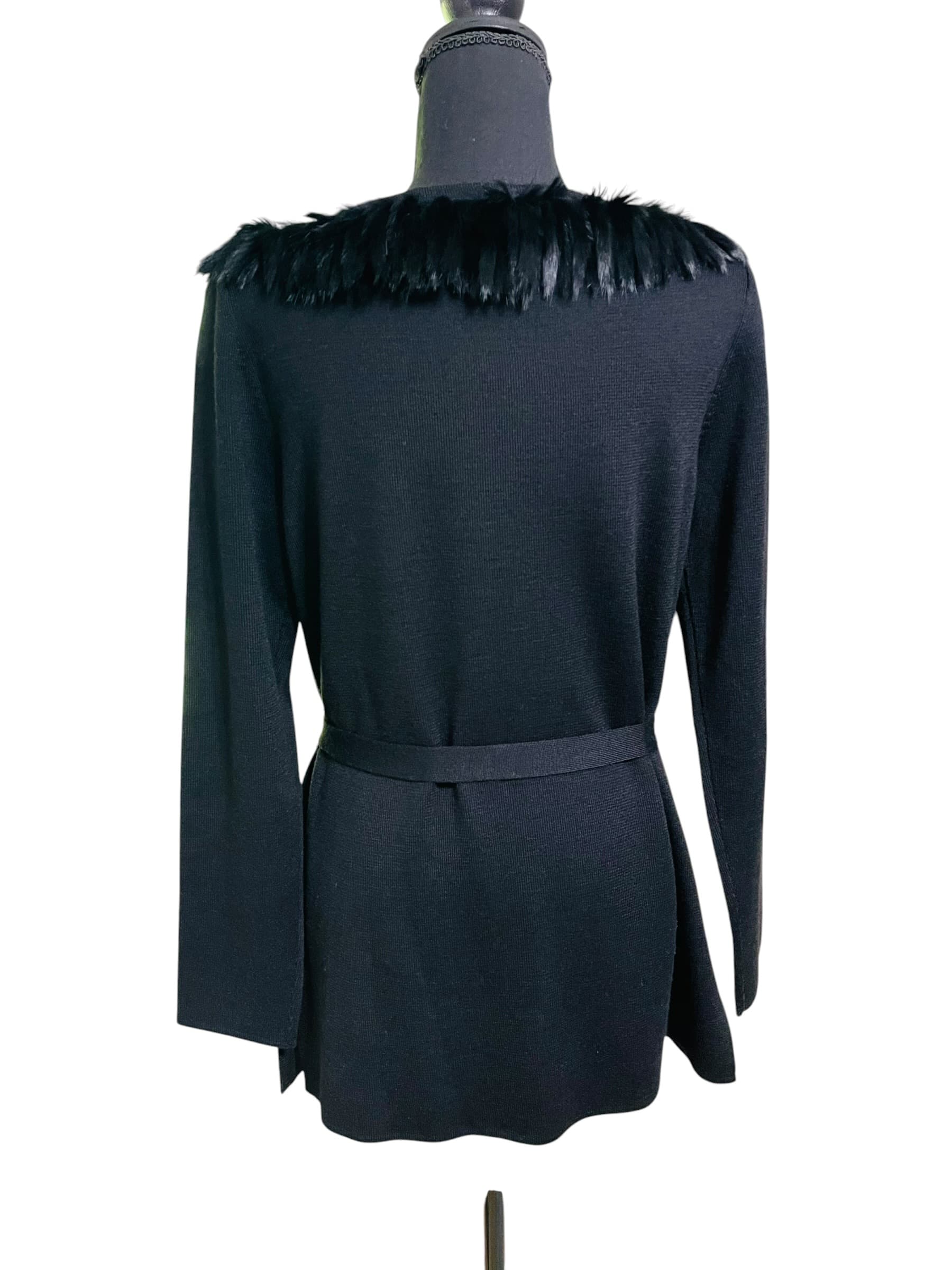 Nina Leonard Dress Feather Sweater - Thumbnail 6