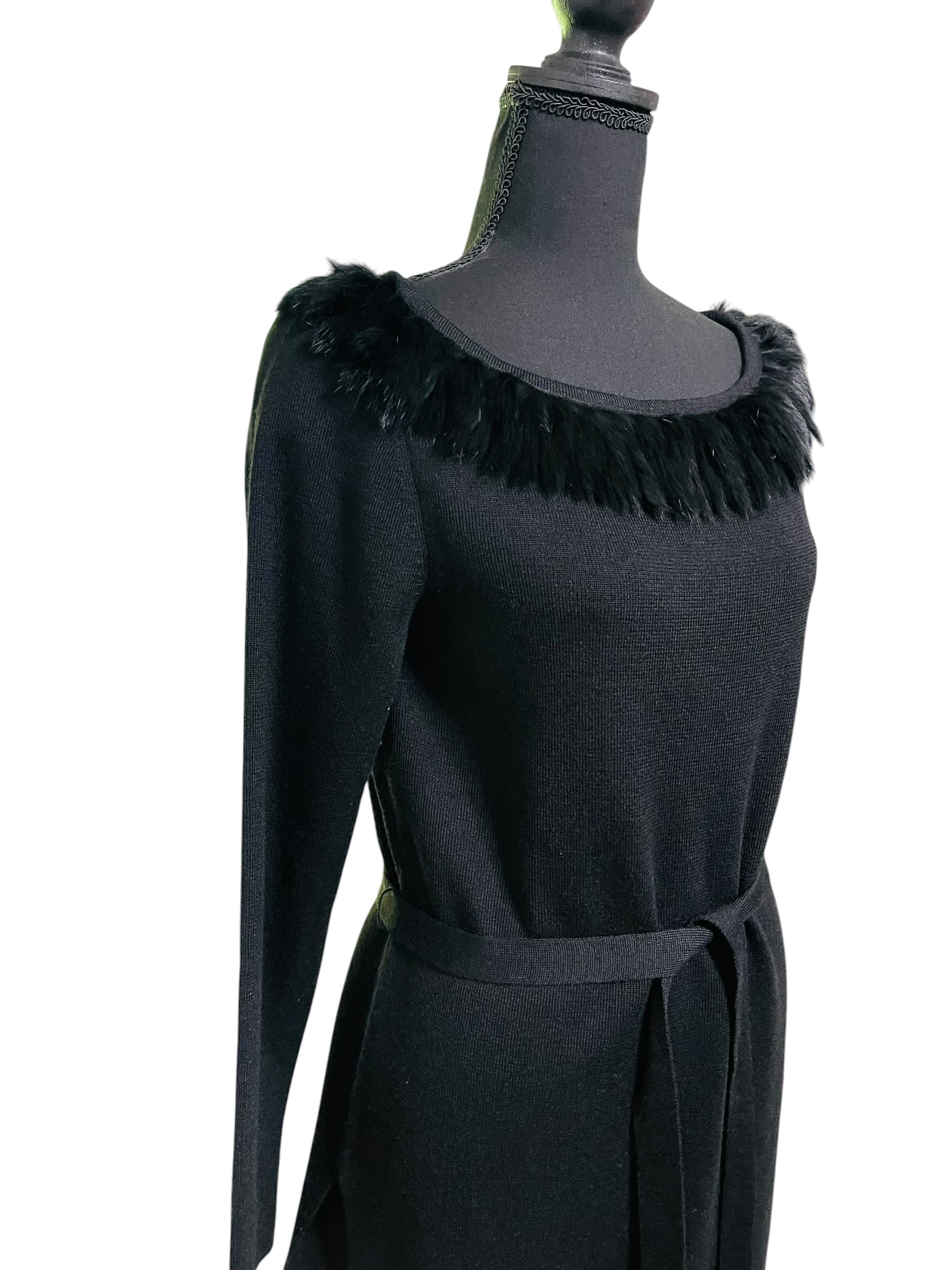 Nina Leonard Dress Feather Sweater - Thumbnail 3