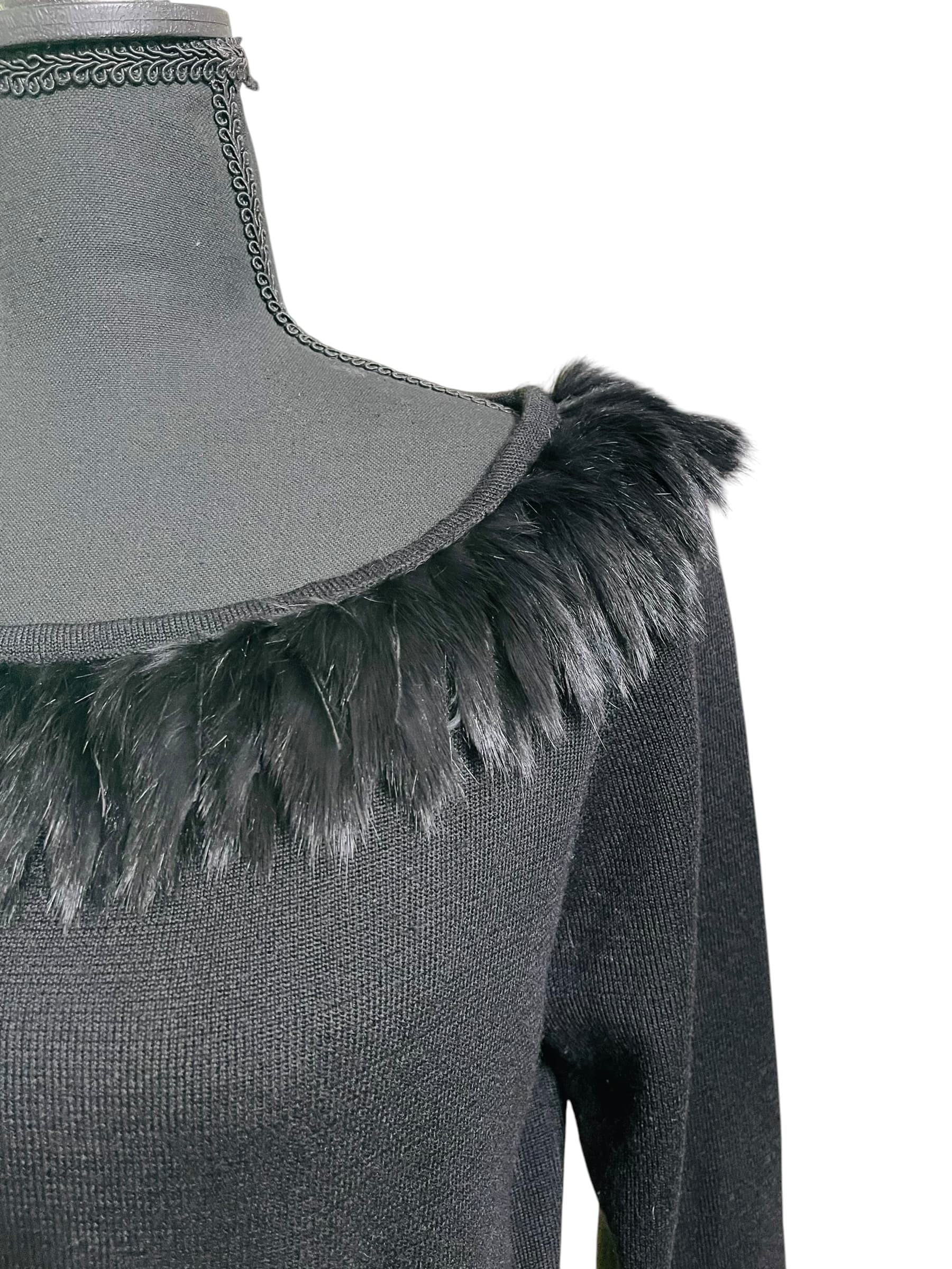 Nina Leonard Dress Feather Sweater - Thumbnail 9