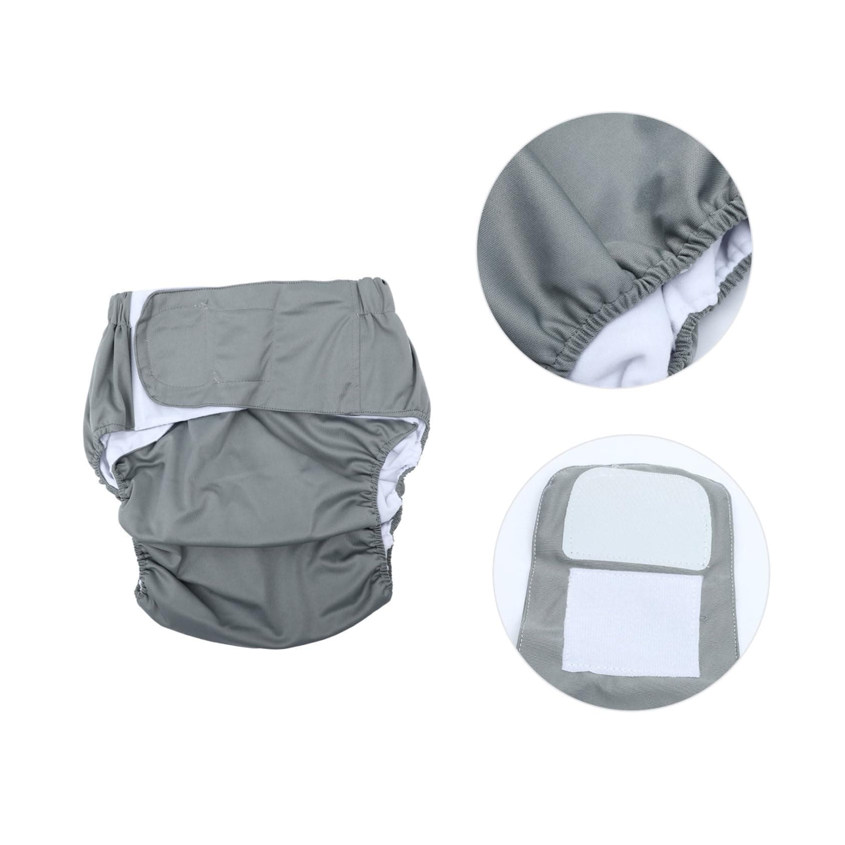 Gray Adult Cloth Diaper Leakproof - Thumbnail 8