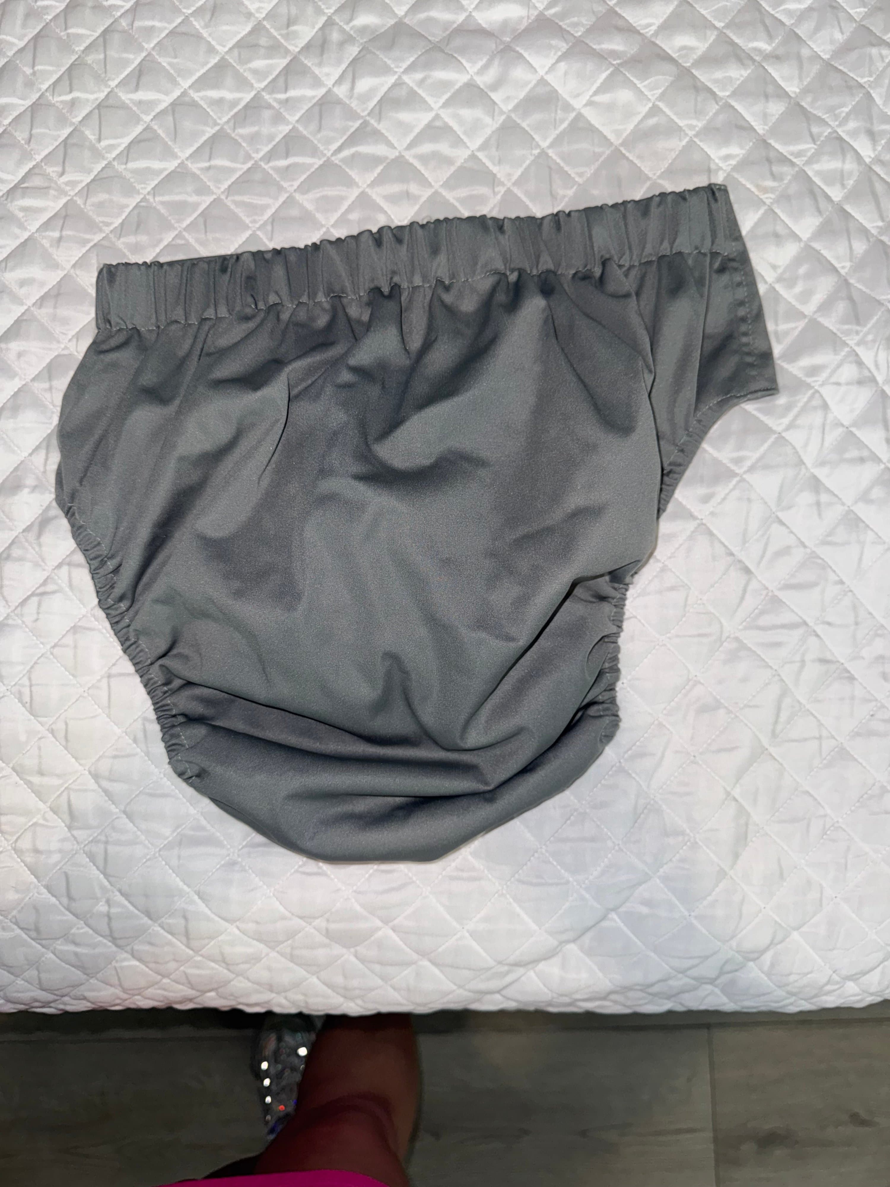 Gray Adult Cloth Diaper Leakproof - Thumbnail 14