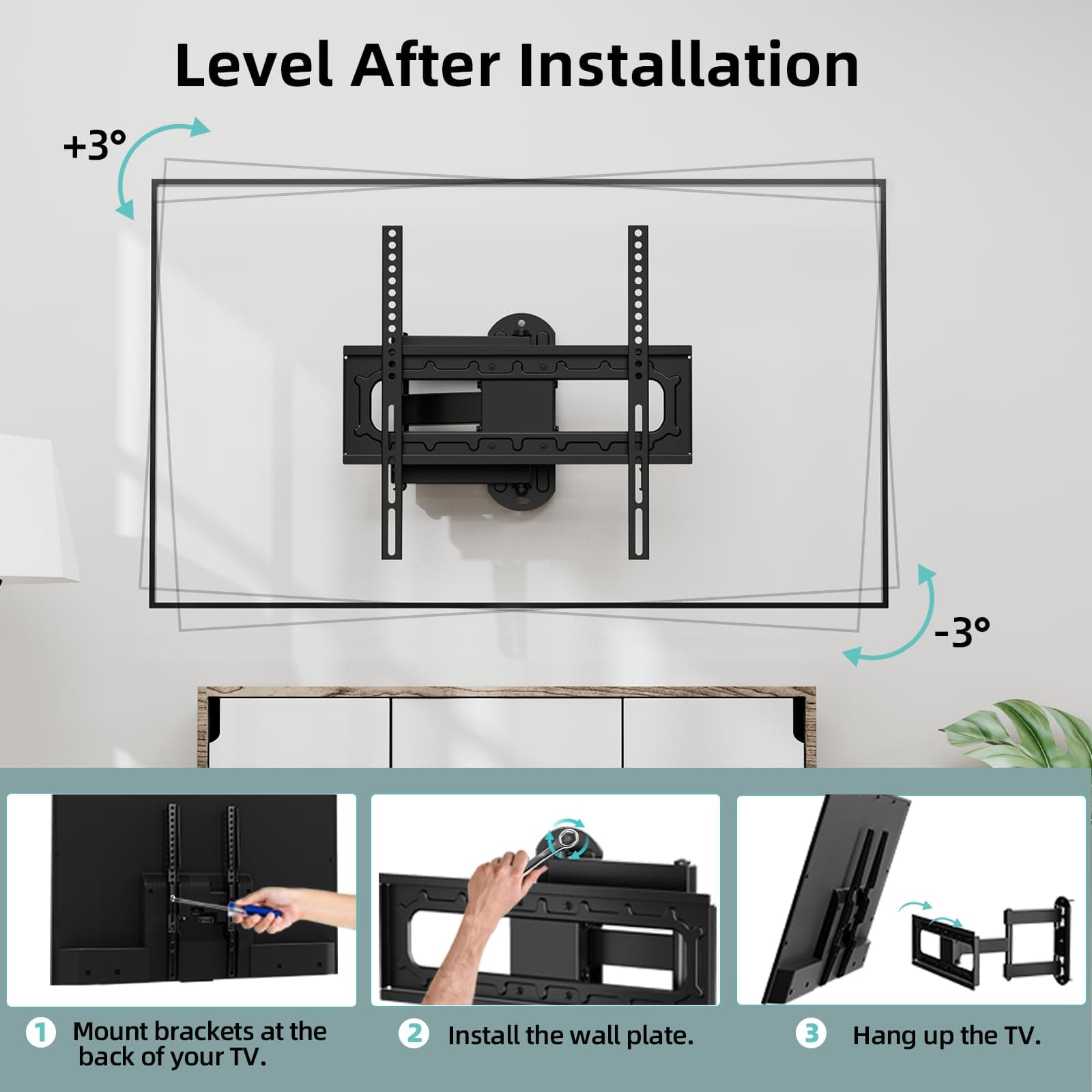 HC Mounting TV Wall Mount 26-65 Inch Black - Thumbnail 6