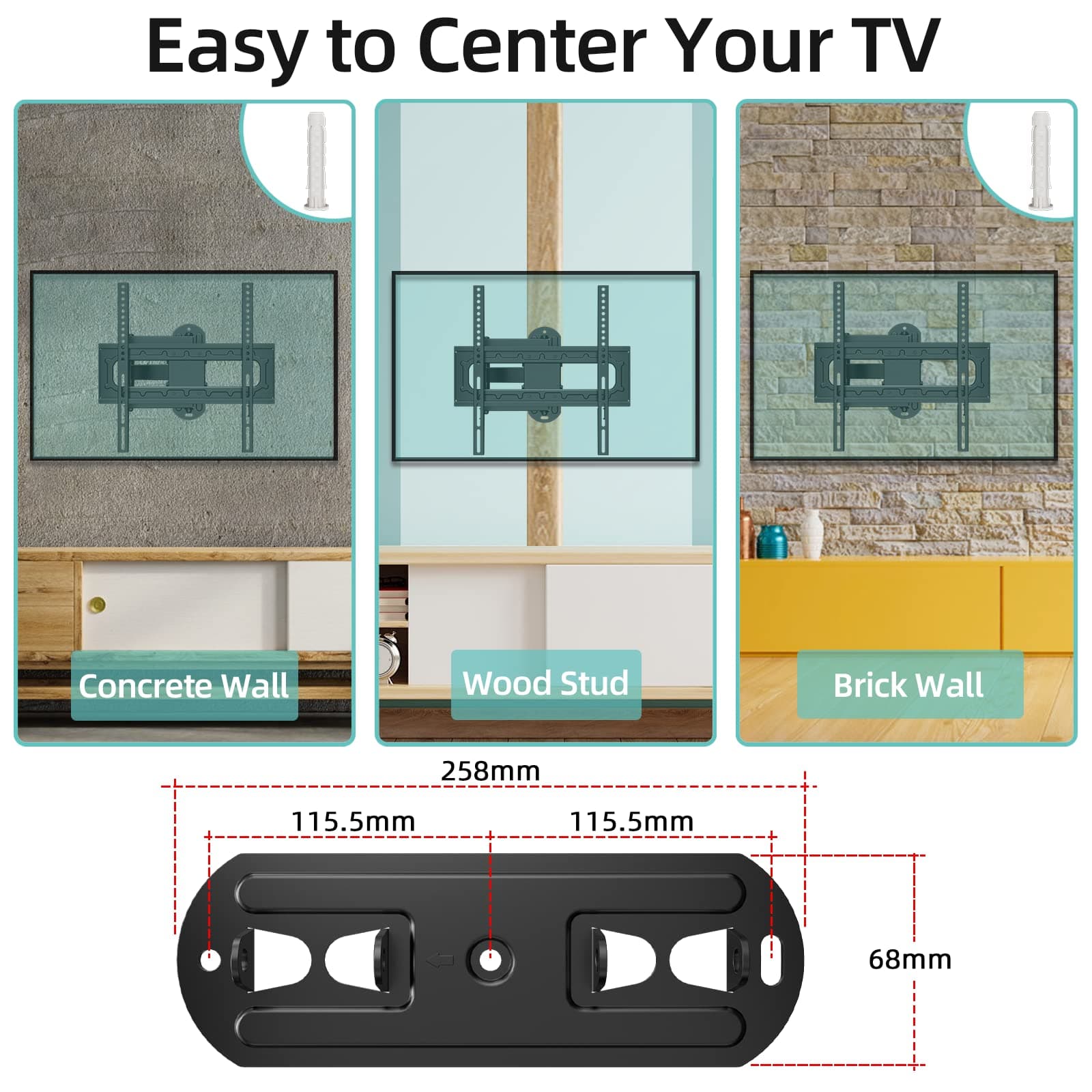 HC Mounting TV Wall Mount 26-65 Inch Black - Thumbnail 7