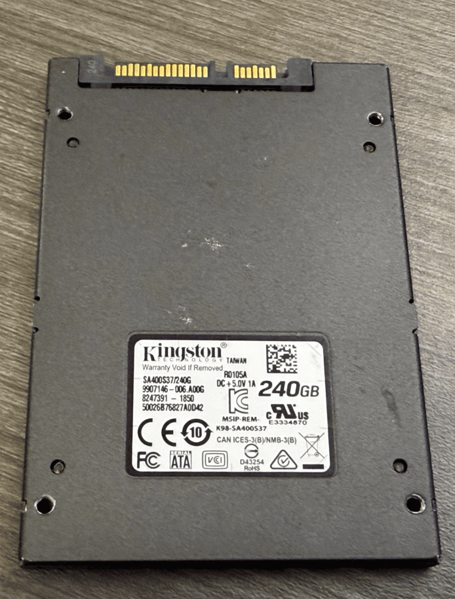 Lot of (2) Kingston 240GB 2.5" SATA SSD Internal Solid State Drives - Thumbnail 2