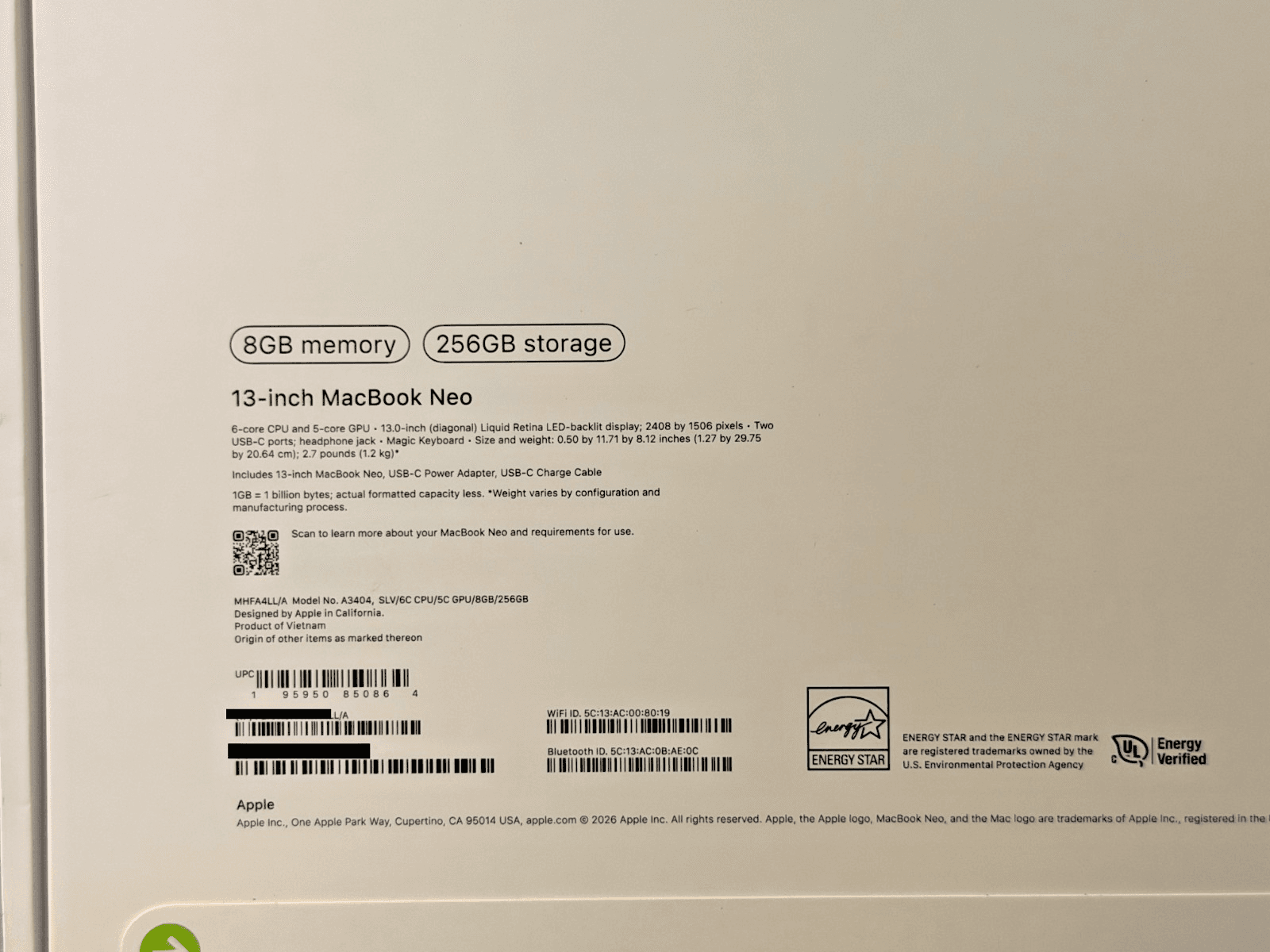 Apple 13-inch MacBook Neo A3404 8GB Memory 256GB Storage - Thumbnail 3