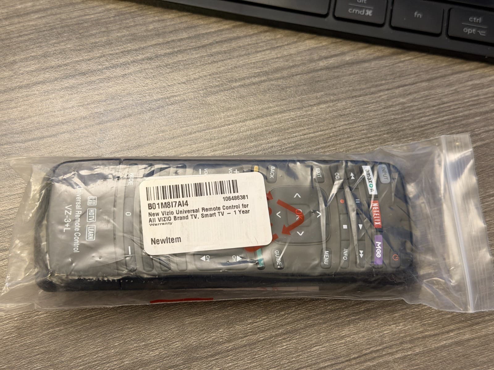 Vizio Universal Remote Control VZ-3+L Smart TV Replacement New - Thumbnail 3