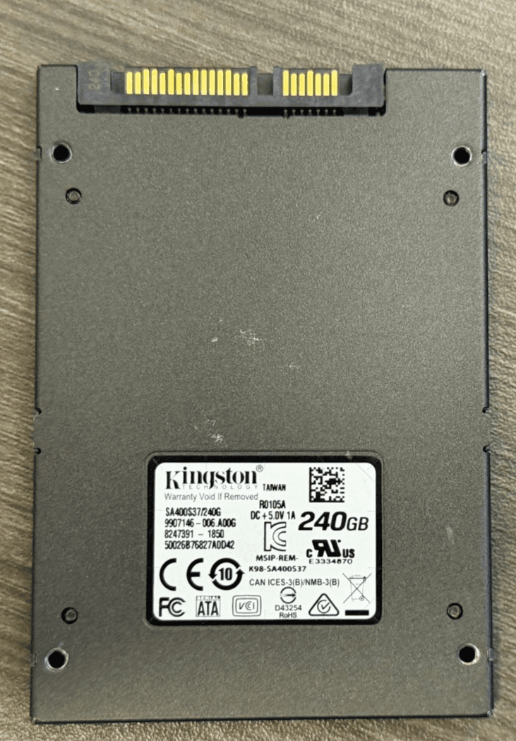Lot of (2) Kingston 240GB 2.5" SATA SSD Internal Solid State Drives - Thumbnail 3