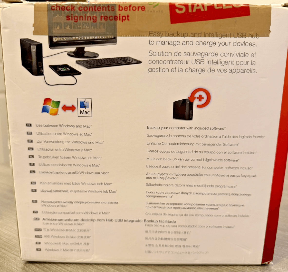 Seagate Backup Plus Hub 10TB Desktop External Hard Drive USB 3.0 Open Box - Thumbnail 5