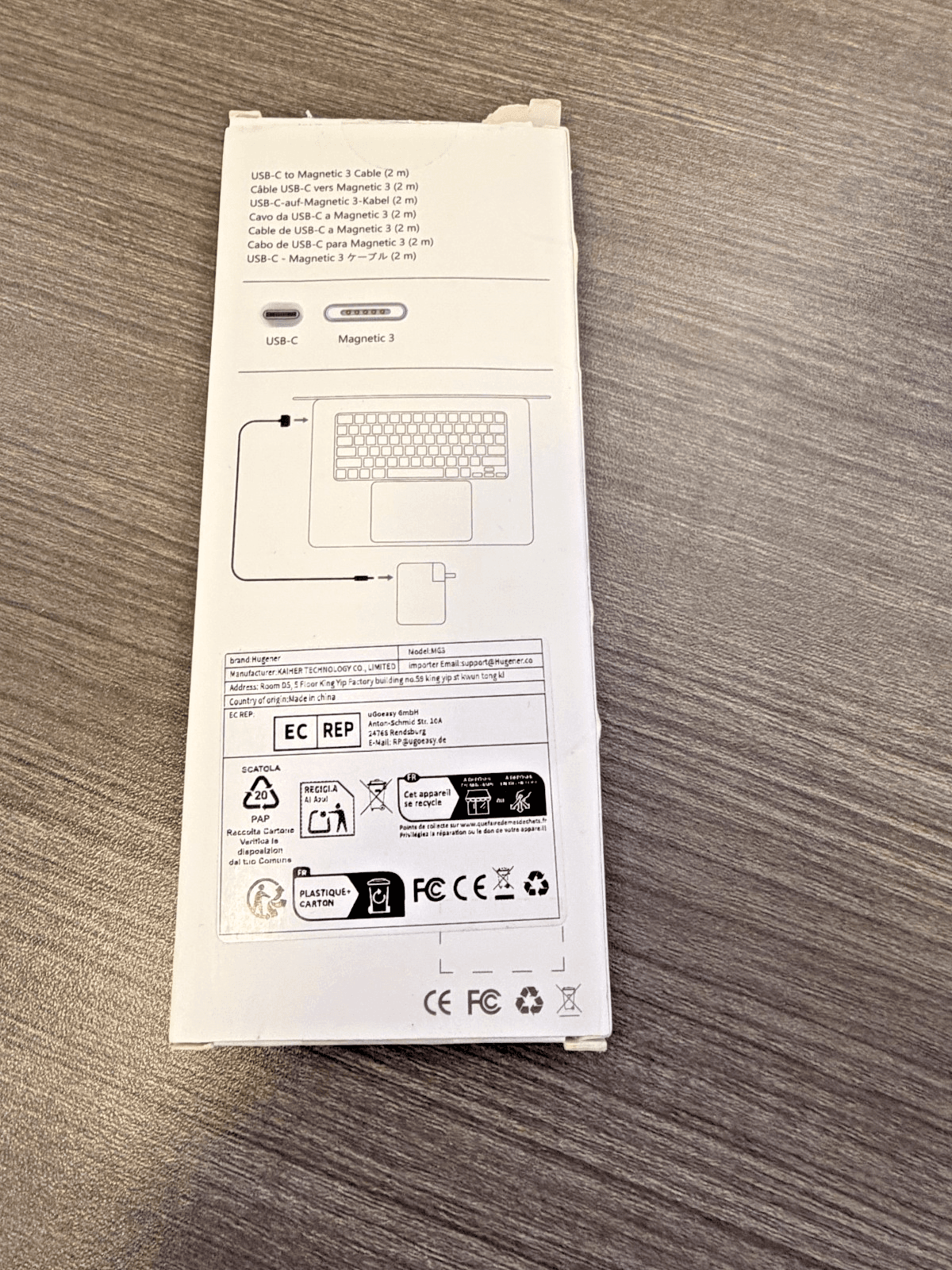 USB-C to Magnetic 3 Charging Cable 2M White for MacBook Open Box - Thumbnail 2