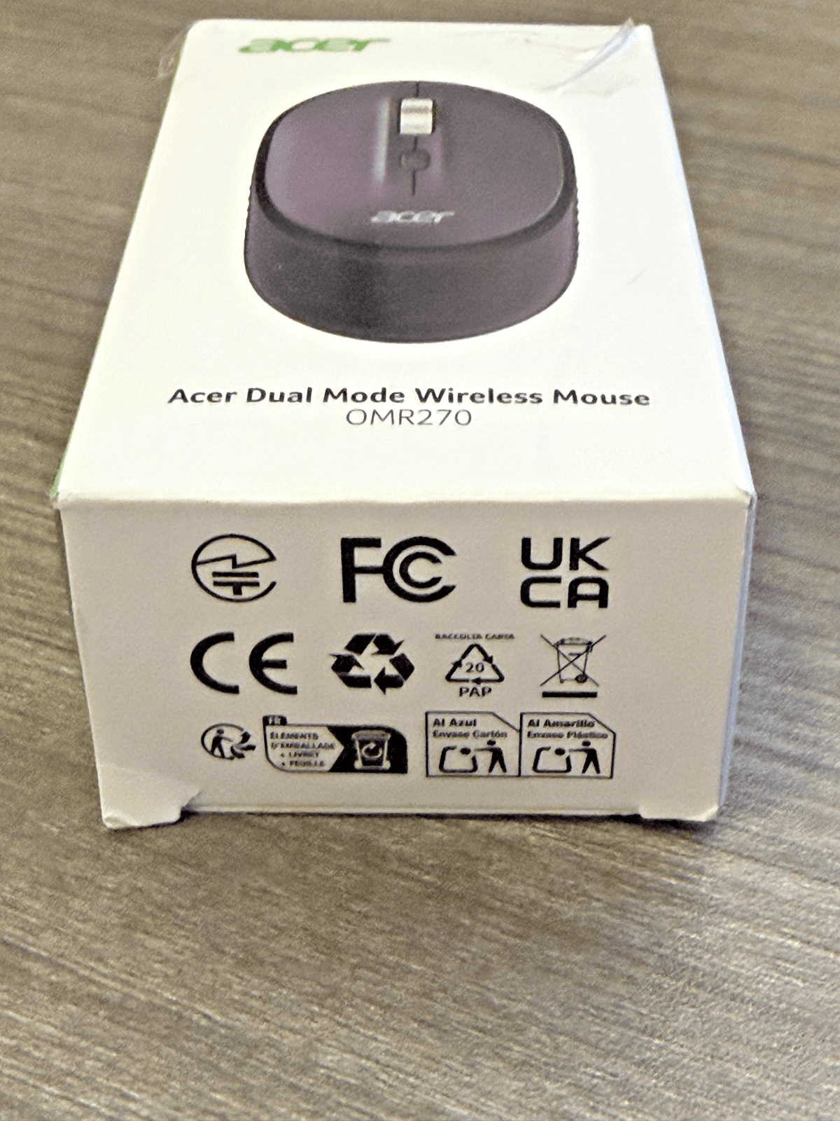 Acer OMR270 Dual Mode Wireless Mouse Bluetooth 5.2 2.4GHz Black - Open Box - Thumbnail 2