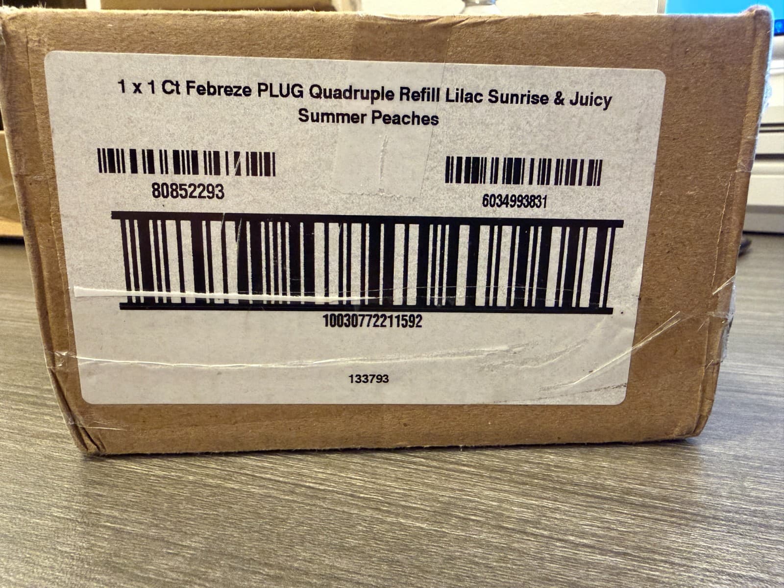 Febreze Plug Refills Lilac Sunrise Juicy Summer Peaches 4 Pack Open Box - Thumbnail 2