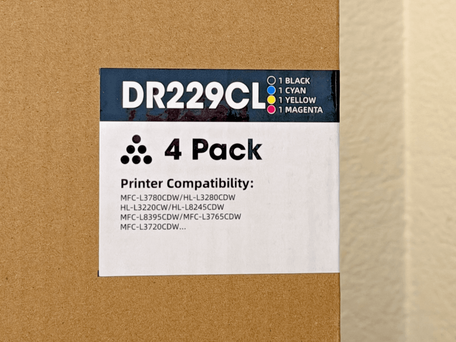 DR229CL 4-Pack Drum Unit for Brother MFC-L3780CDW HL-L3280CDW New - Thumbnail 2