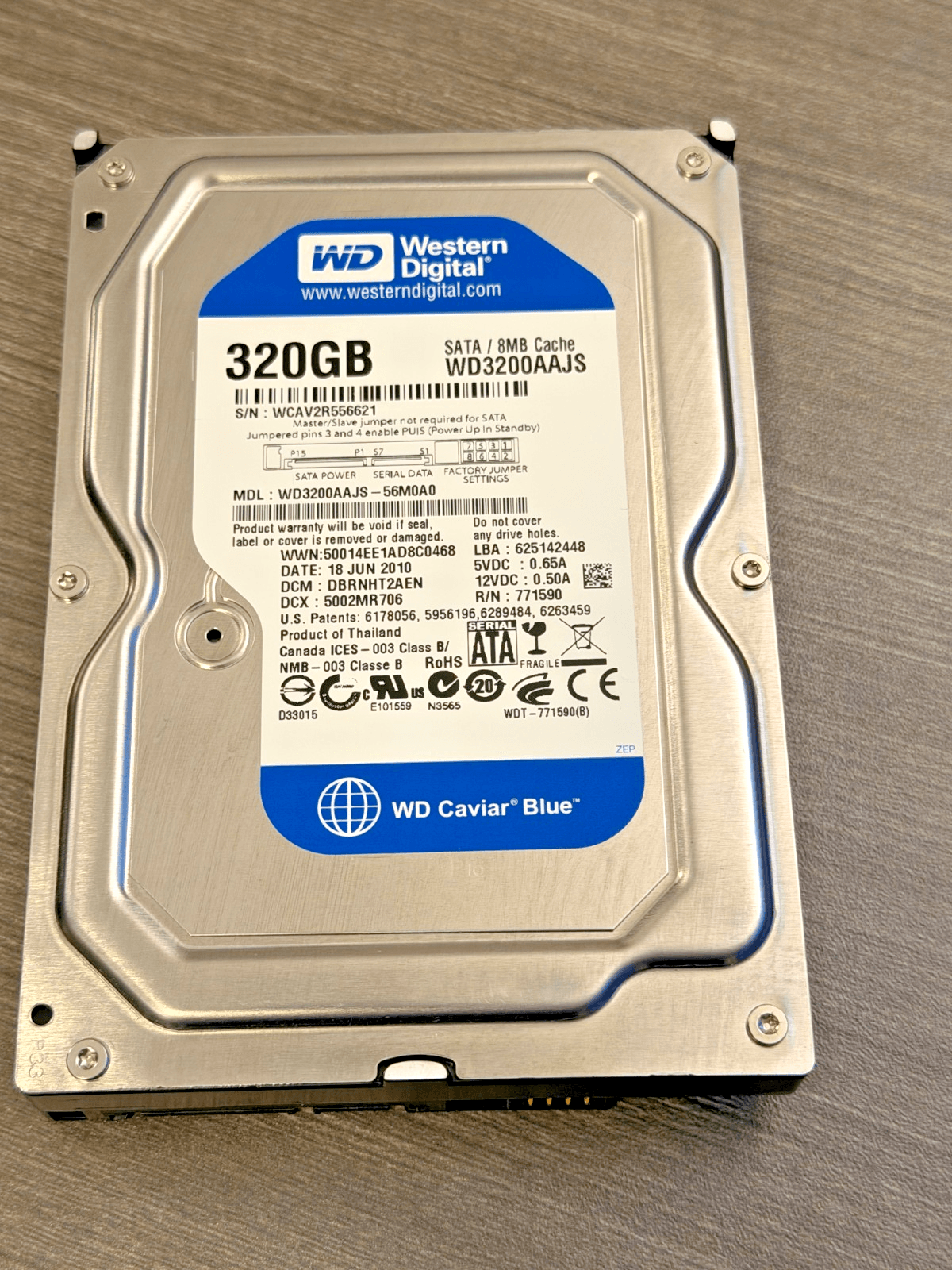 Lot of 6 SATA Hard Drives WD Seagate 3TB 1TB 320GB 2.5" 3.5" HDD - Thumbnail 10