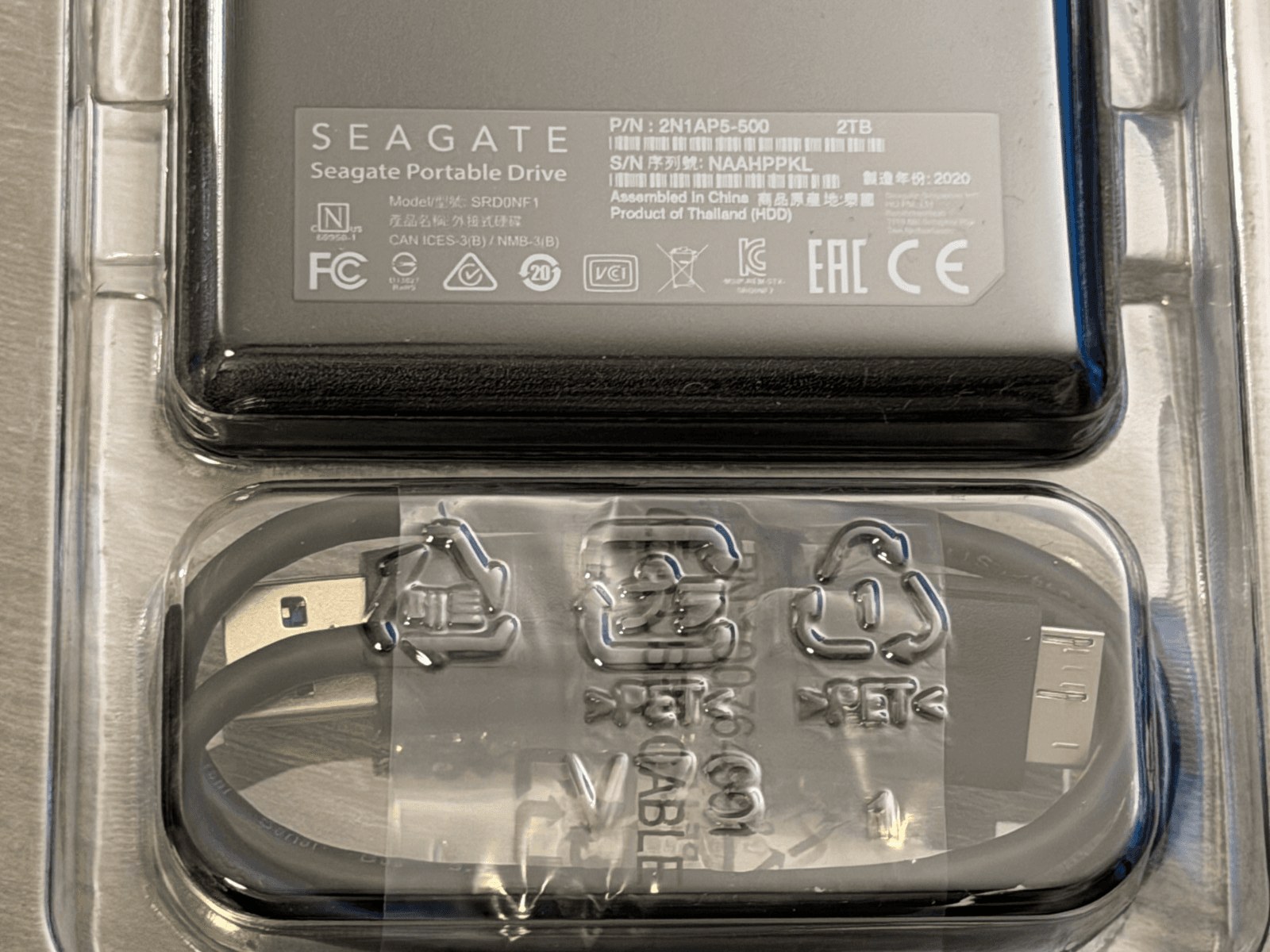 Seagate Portable Drive 2TB External Hard Drive USB 3.0 Open Box w/ Cable - Thumbnail 2