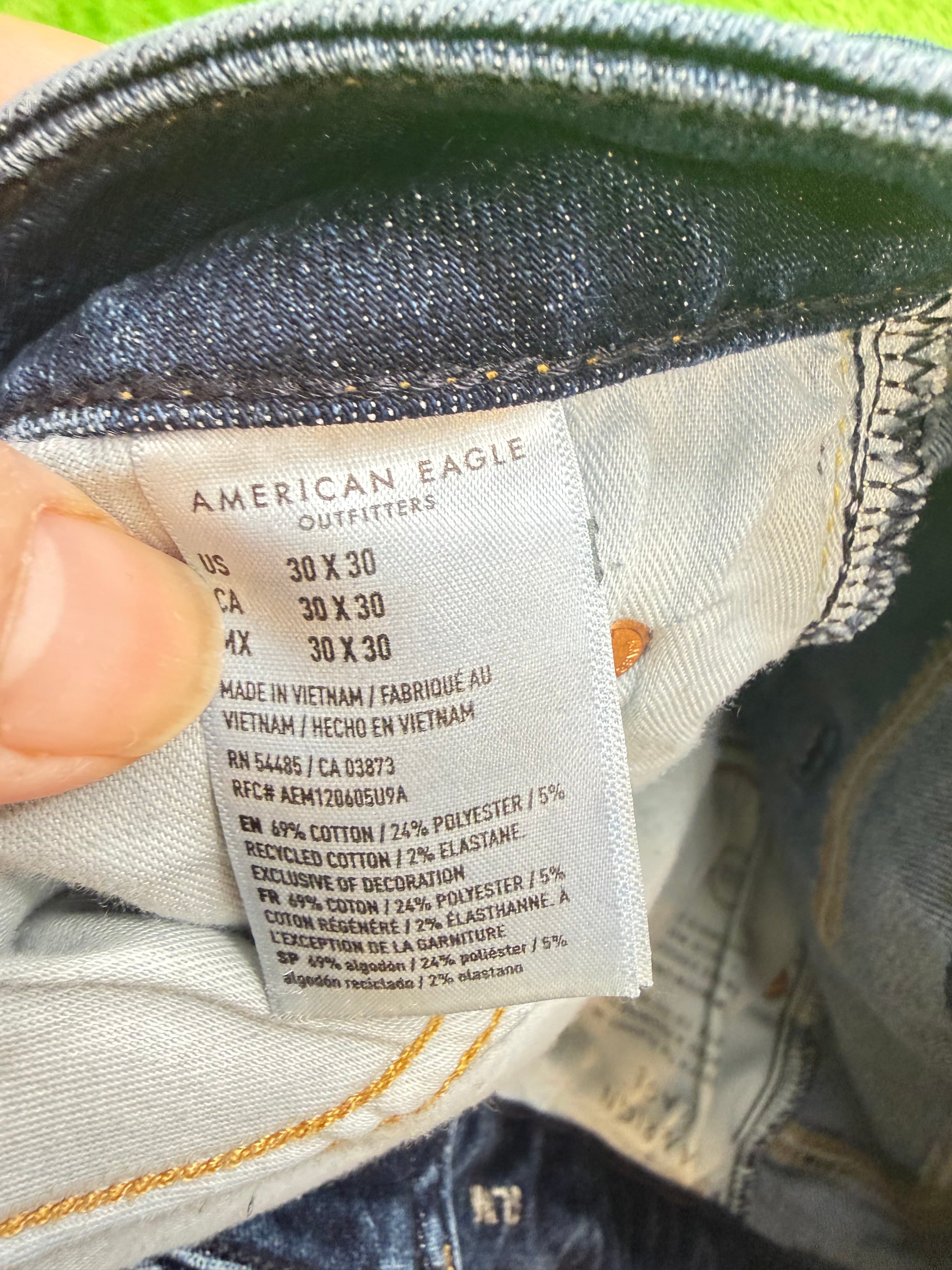 American Eagle AirFlex+ Temp Tech Jeans Mens 30x30 Med Wash - Thumbnail 4