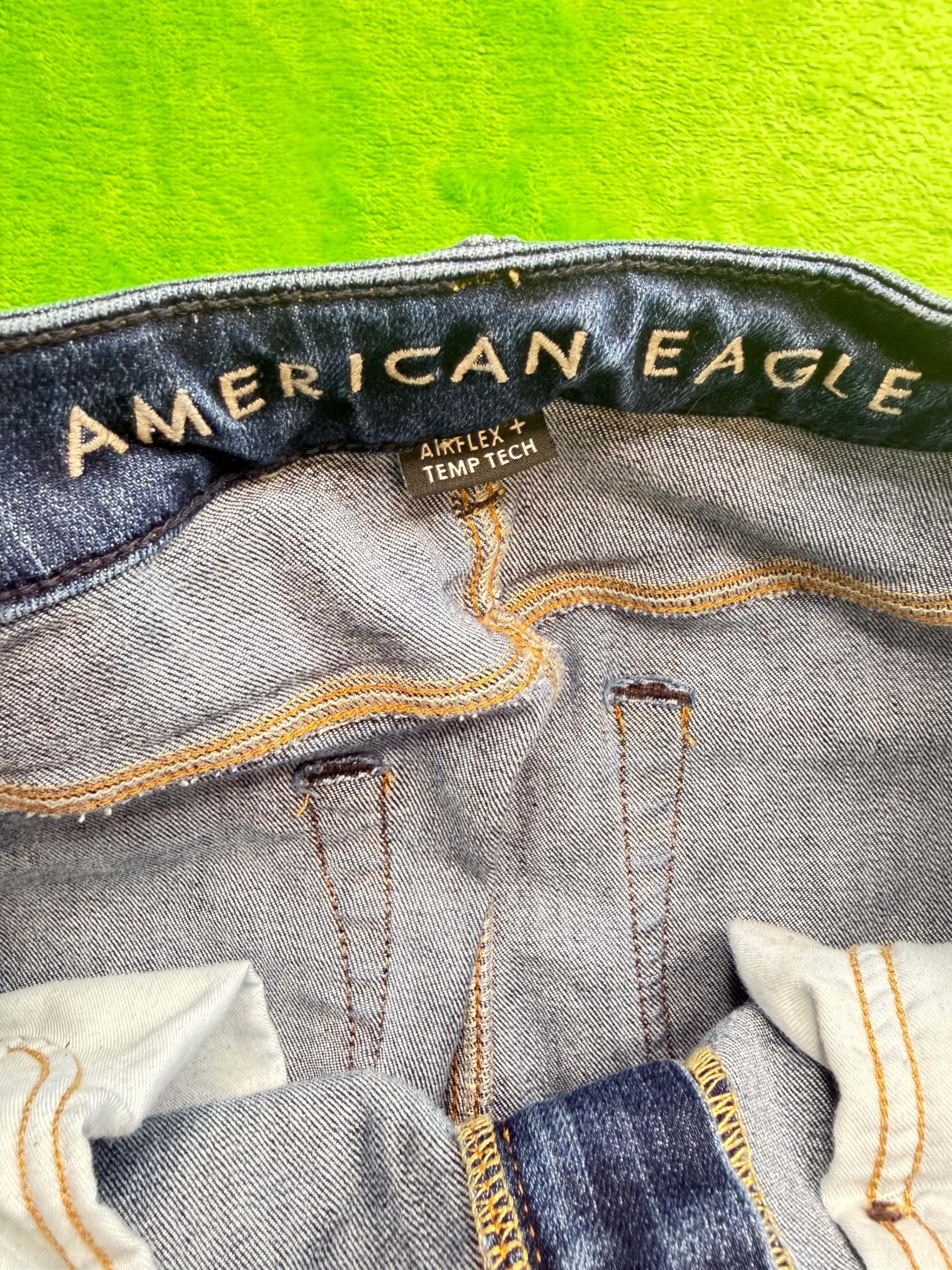 American Eagle AirFlex+ Temp Tech Jeans Mens 30x30 Med Wash - Thumbnail 3